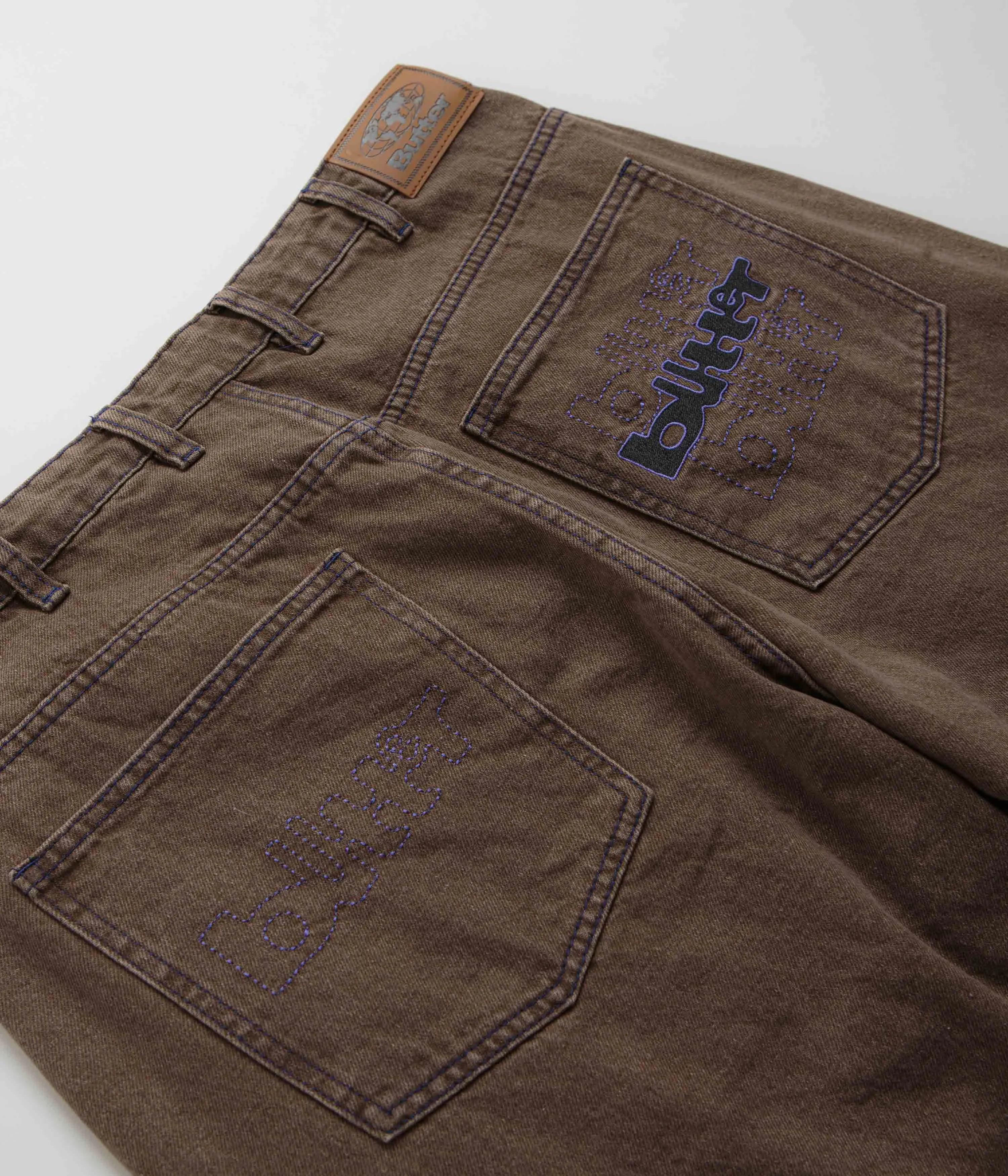 Butter Goods Verzerrte Jeans - Gewaschene Braune Butter Goods