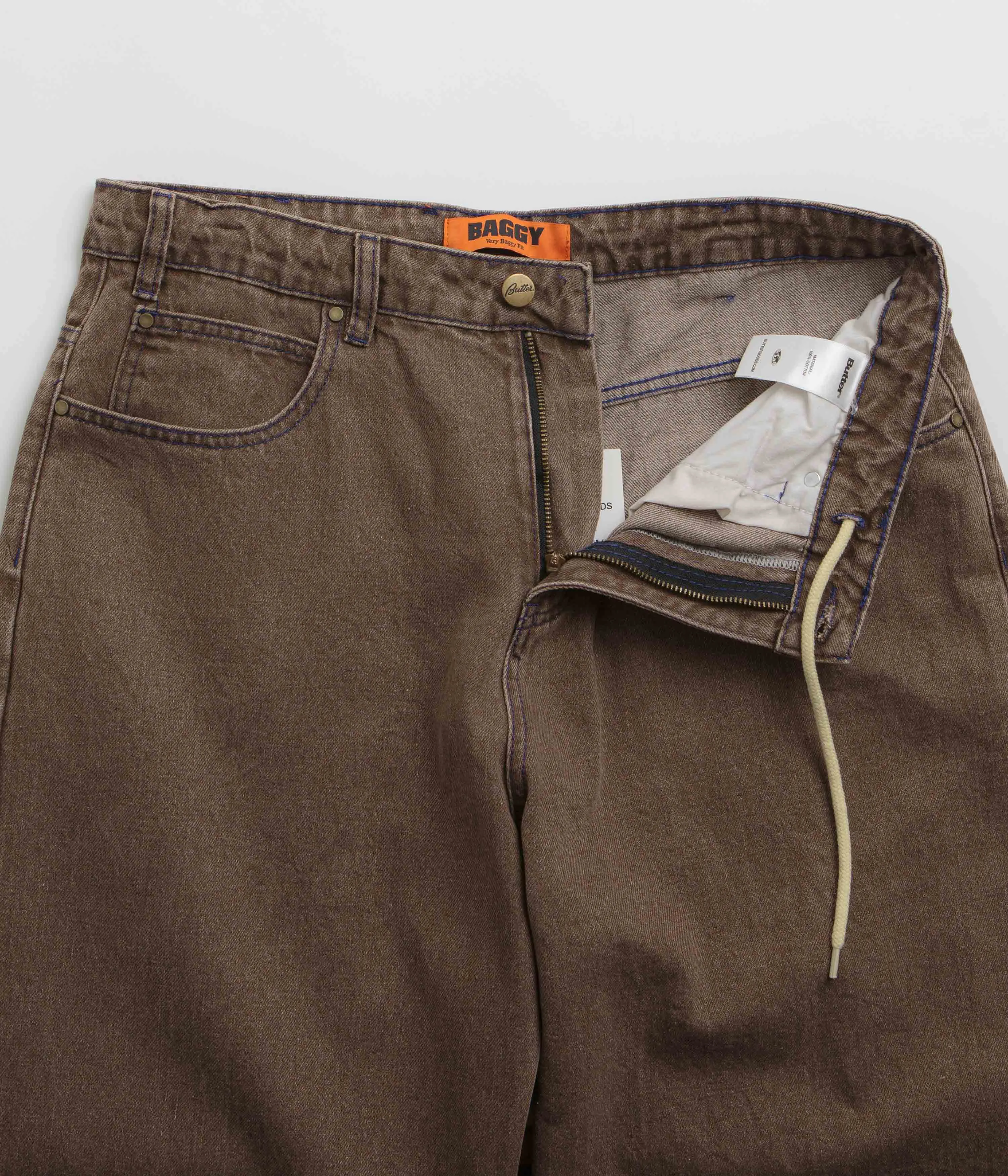 Butter Goods Verzerrte Jeans - Gewaschene Braune Butter Goods