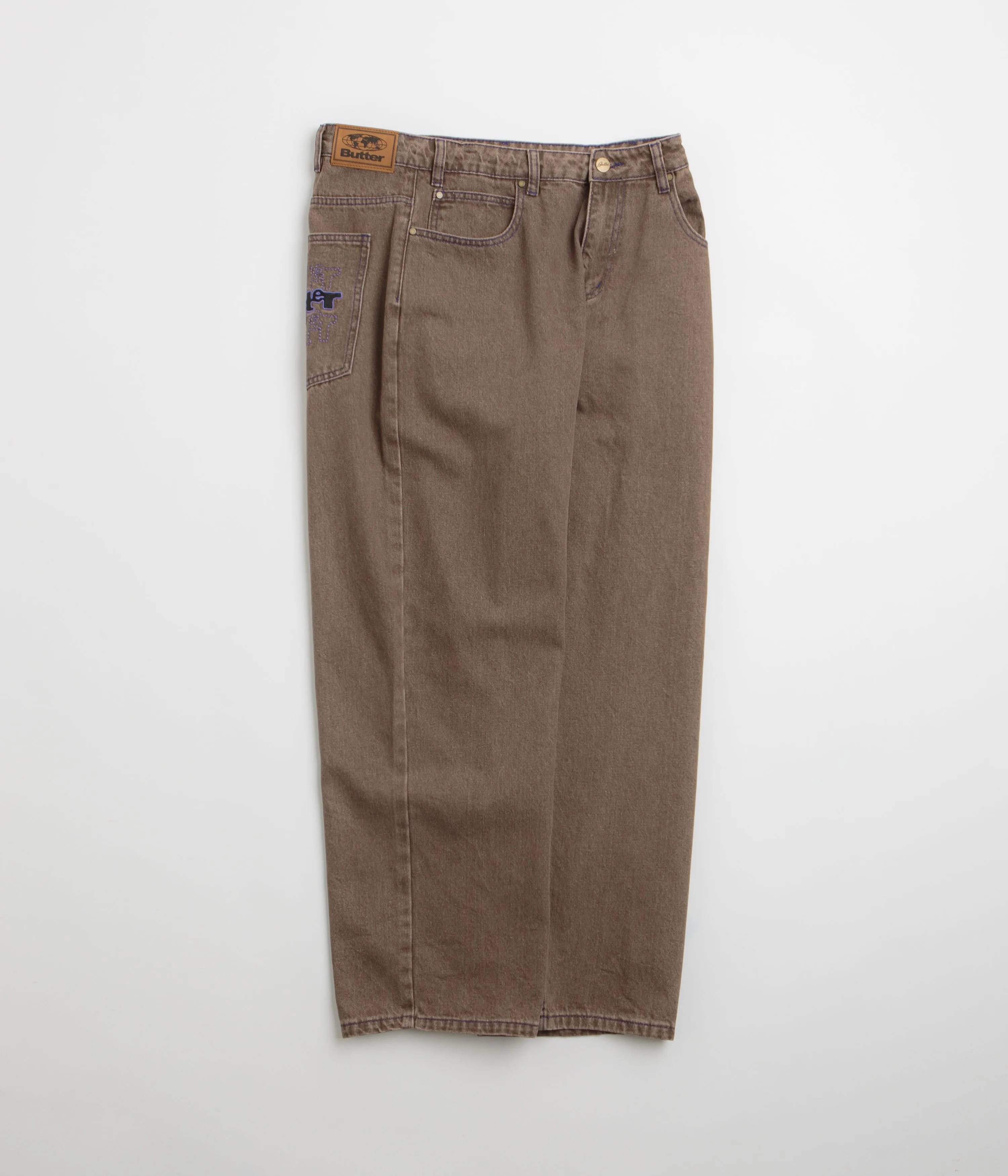 Butter Goods Verzerrte Jeans - Gewaschene Braune Butter Goods