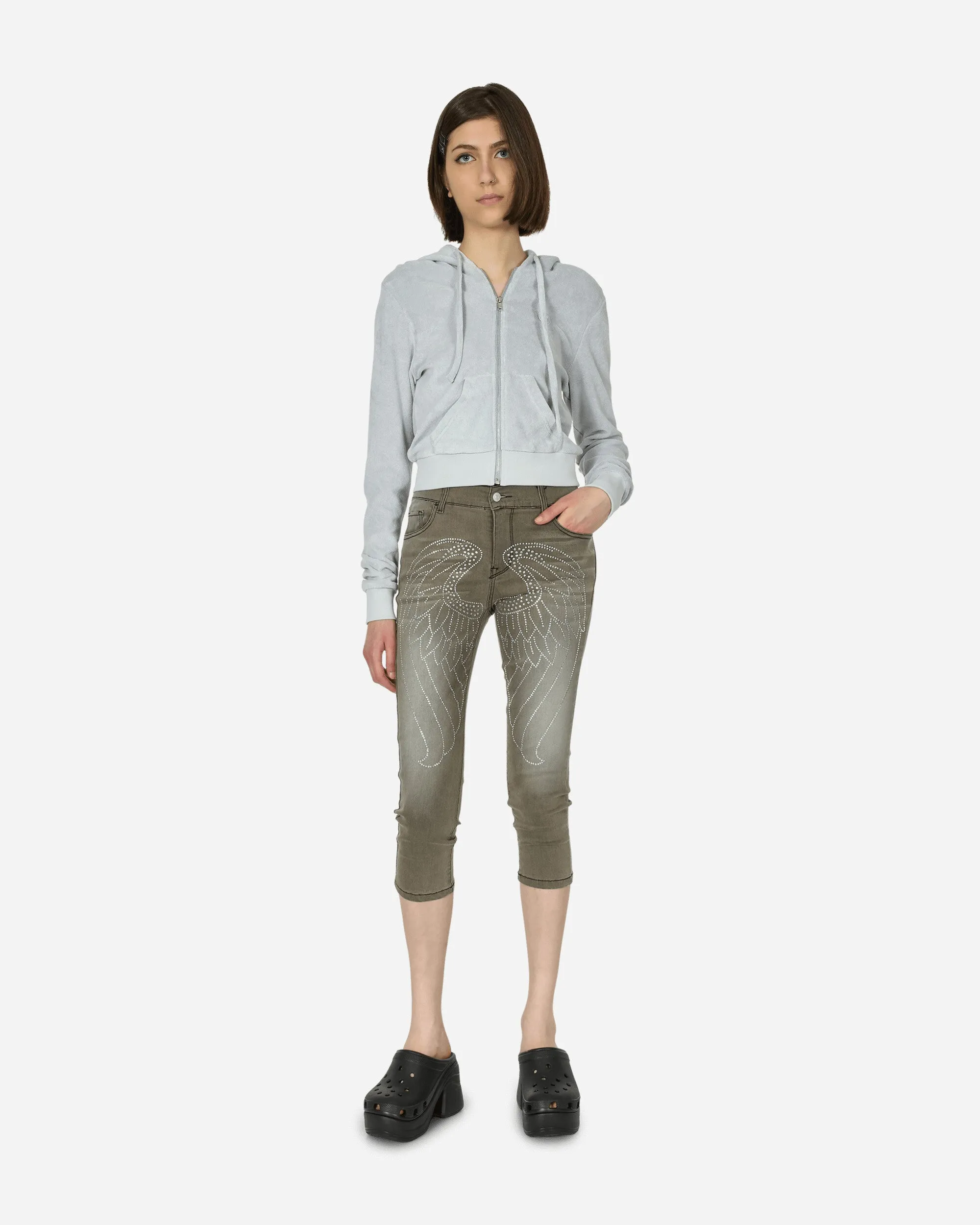 Capri Angel Jeans Schwarz