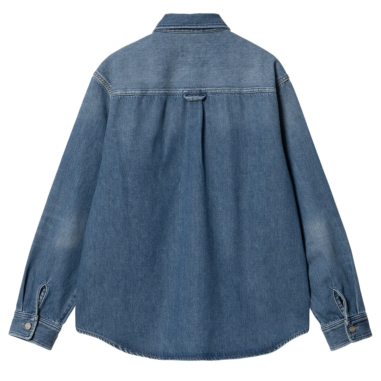 Carhartt WIP Harvey Hemd Jac Blau Dunkel Used Wash