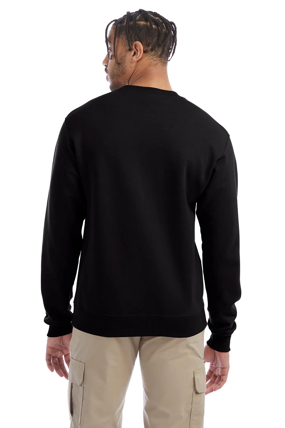 Champion Herren Double Dry Eco Feuchtigkeitstransportierender Fleece Pullover mit Rundhalsausschnitt - Schwarz