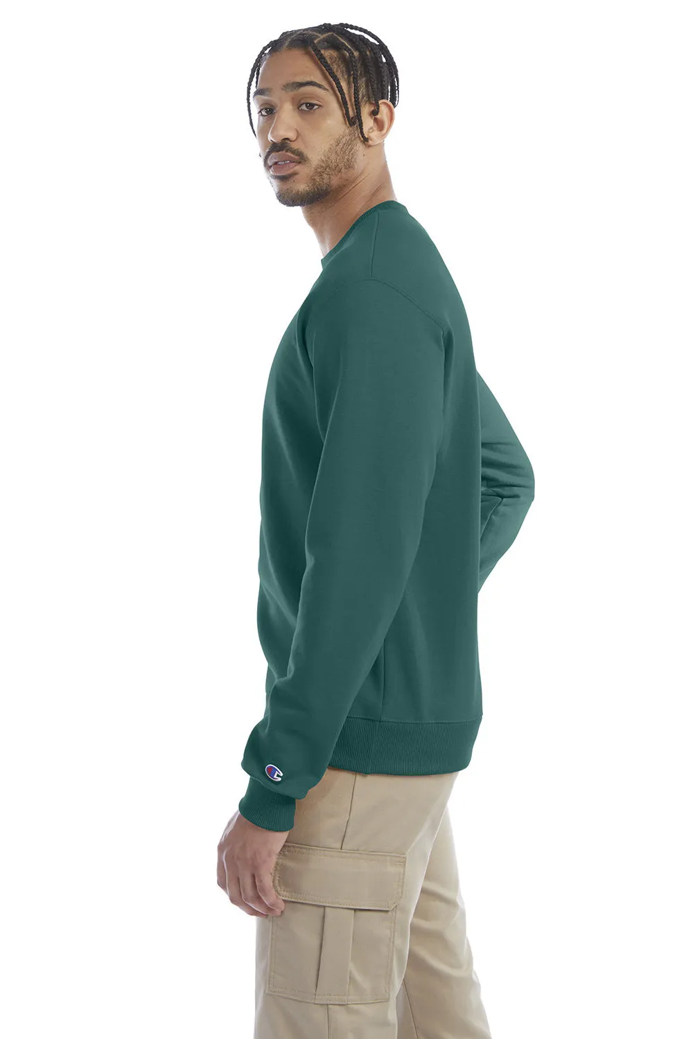 Champion Herren Double Dry Eco Feuchtigkeitstransport Fleece Crewneck Sweatshirt - Smaragdgrün