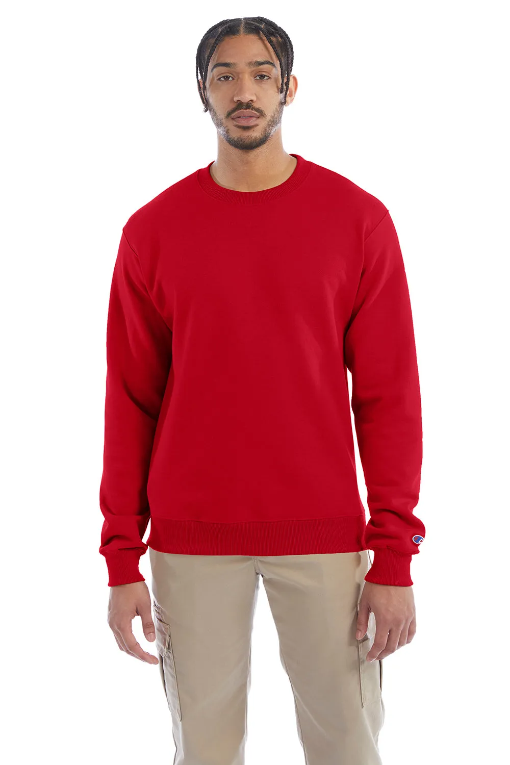 Champion Herren Double Dry Eco Feuchtigkeitstransport Fleece Crewneck Sweatshirt - Scharlachrot