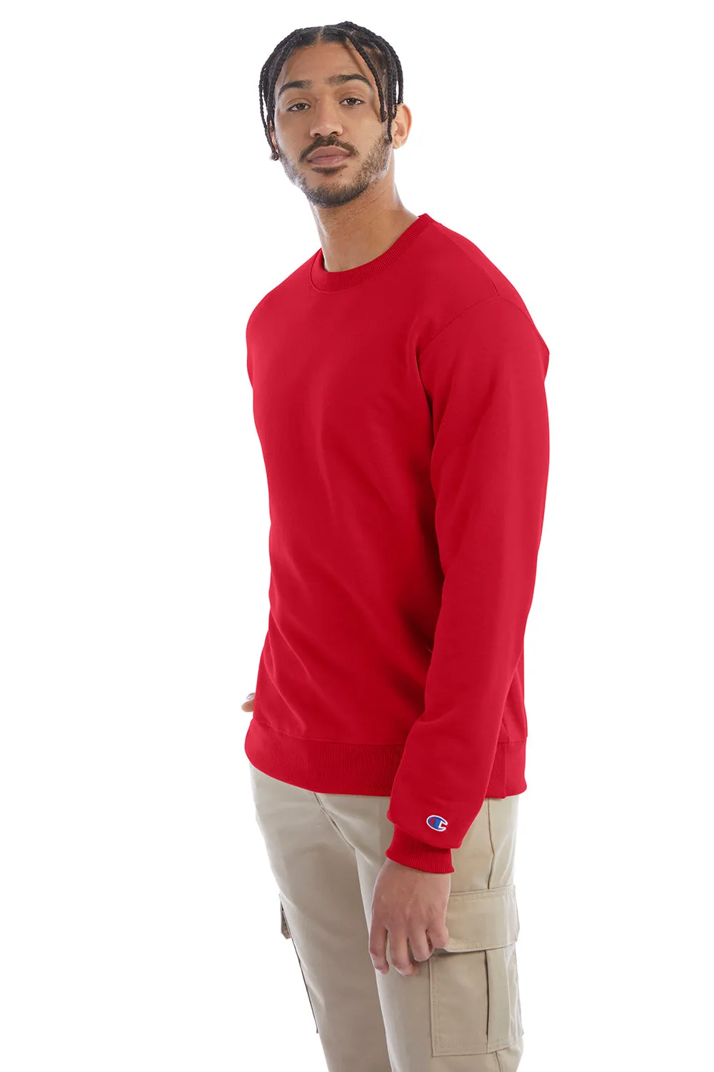 Champion Herren Double Dry Eco Feuchtigkeitstransport Fleece Crewneck Sweatshirt - Scharlachrot