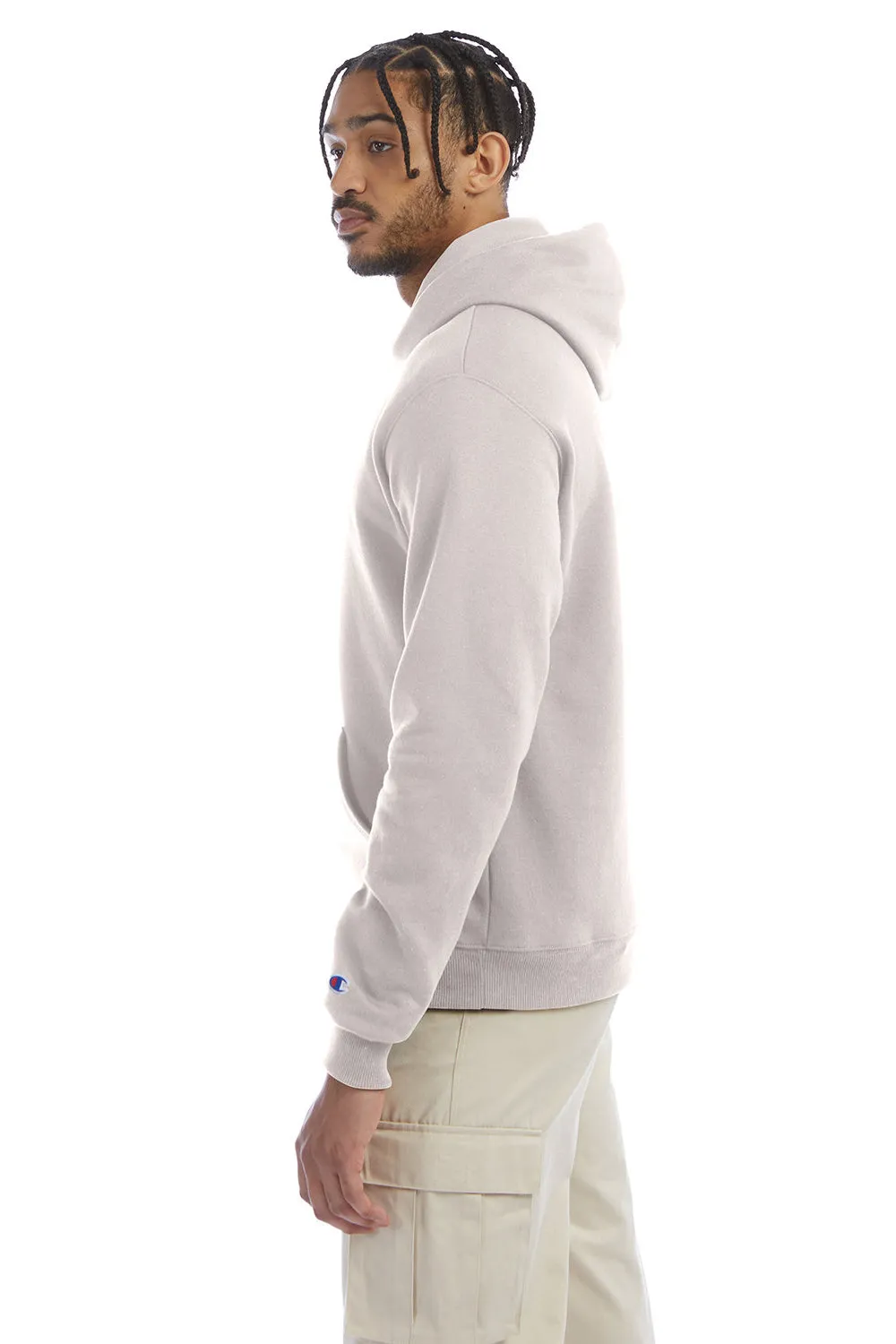 Champion Herren Double Dry Eco Feuchtigkeitstransportierende Fleece Kapuzenpullover Hoodie mit Beuteltasche - Körperfarbe Blassrosa