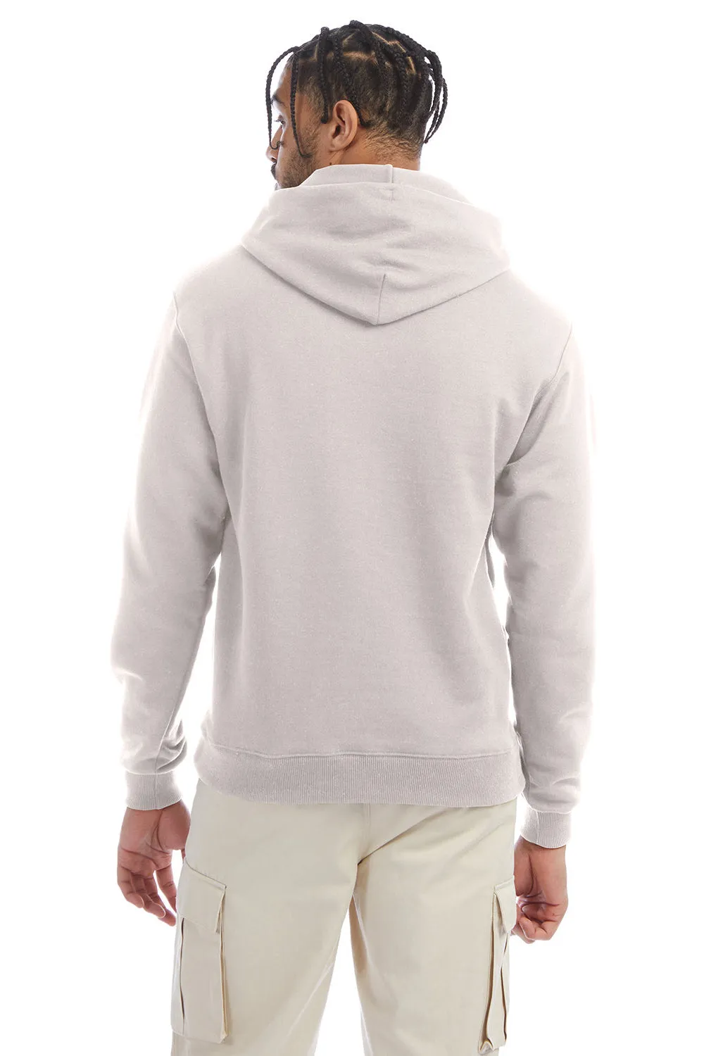 Champion Herren Double Dry Eco Feuchtigkeitstransportierende Fleece Kapuzenpullover Hoodie mit Beuteltasche - Körperfarbe Blassrosa