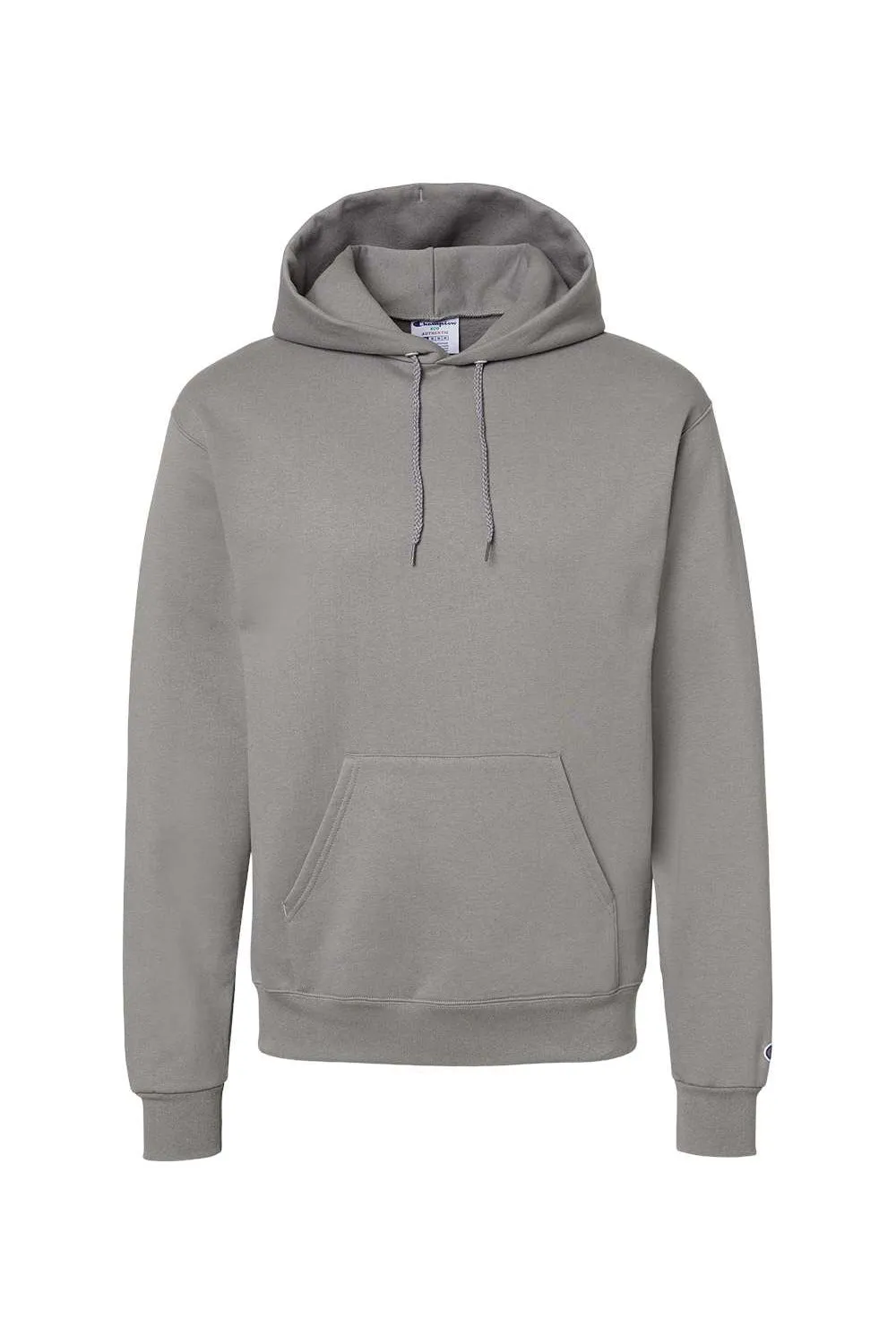 Champion Herren Double Dry Eco Feuchtigkeitstransportierende Fleece Kapuzenpullover Hoodie mit Beuteltasche - Steingrau
