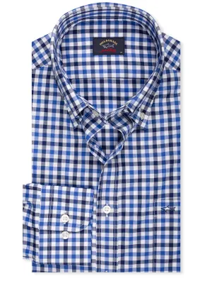 Kariertes Hemd Marineblau