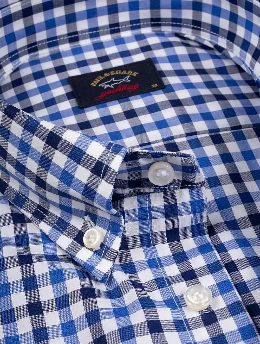 Kariertes Hemd Marineblau