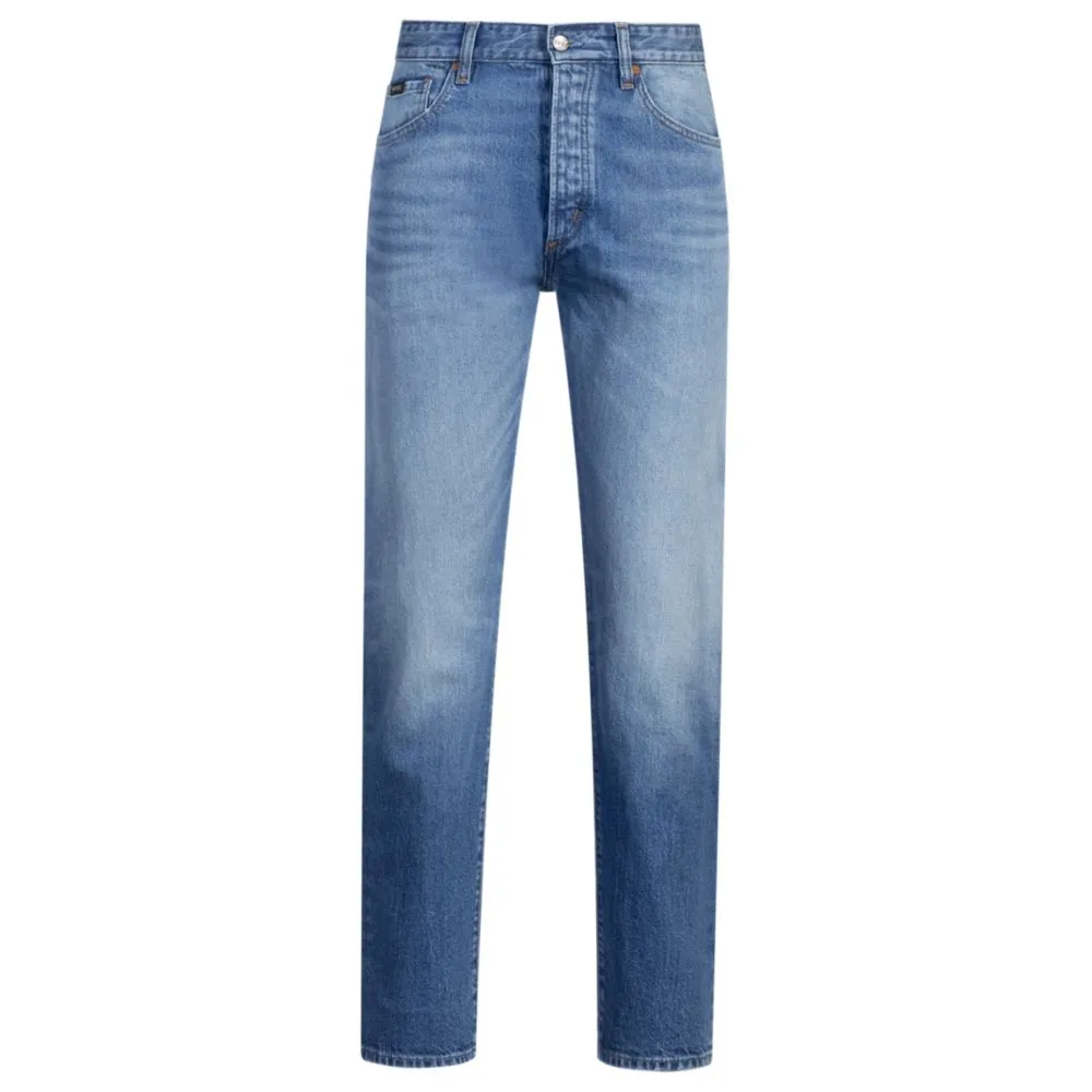Klassisch geschnittene Jeans in blauem Comfort-Stretch-Denim