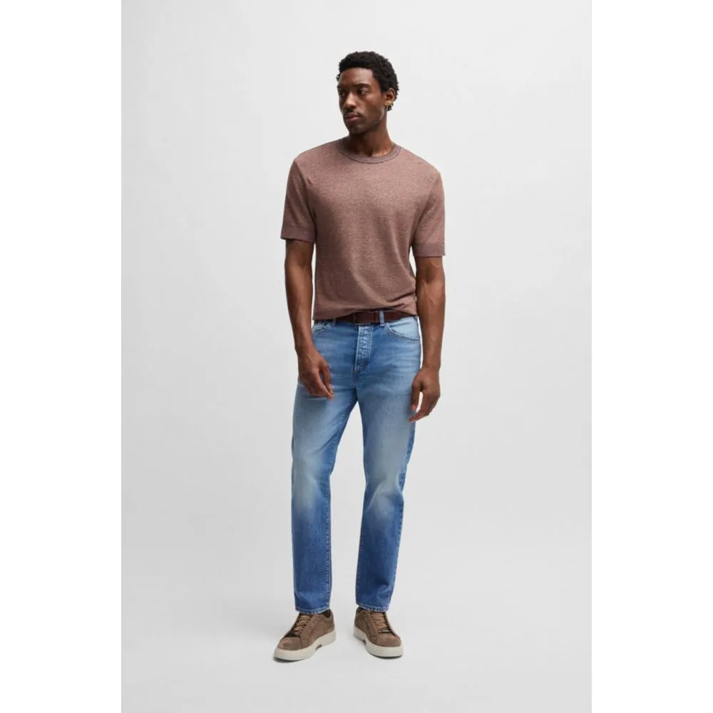 Klassisch geschnittene Jeans in blauem Comfort-Stretch-Denim