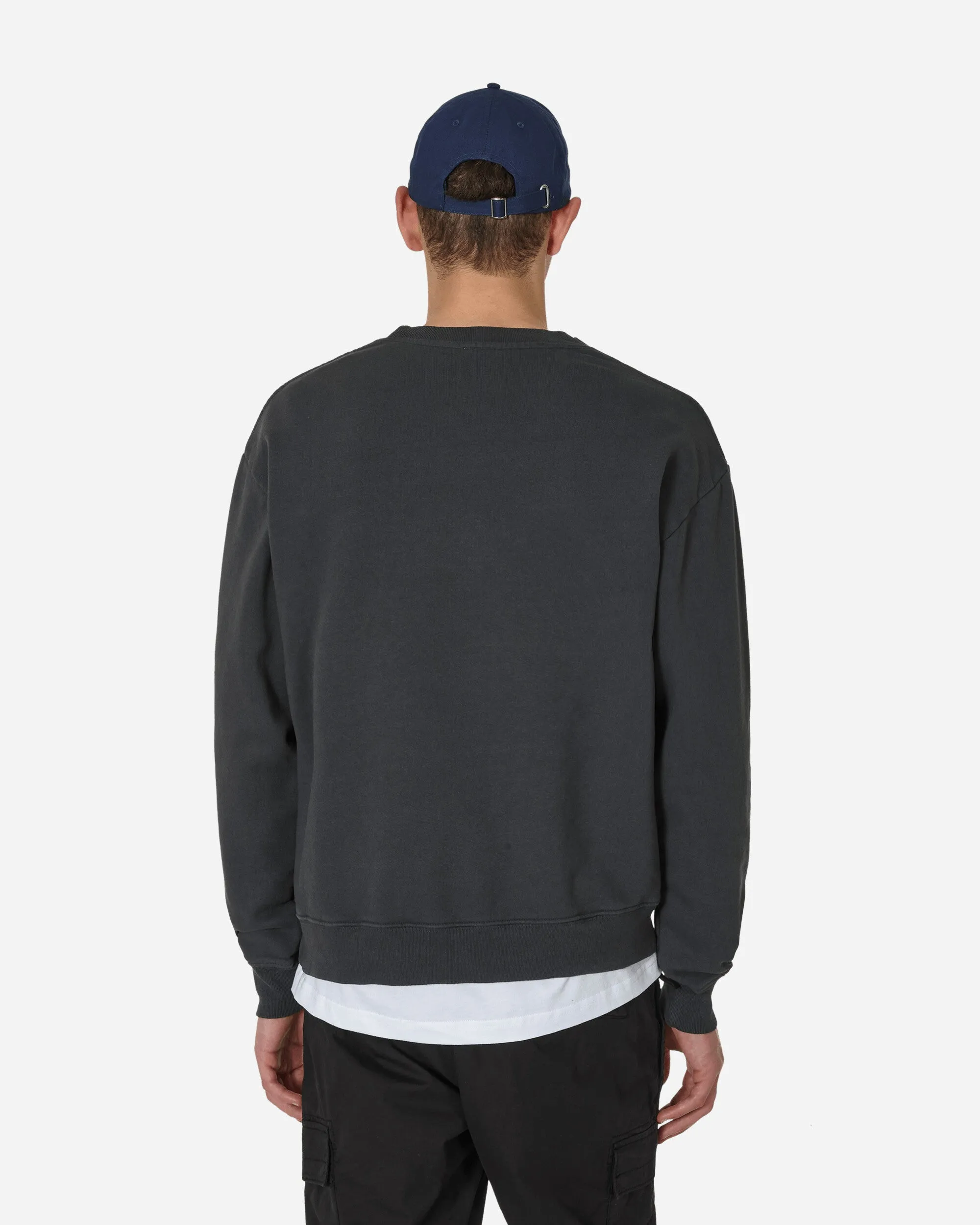Klassisches Logo-Crewneck-Sweatshirt Gewaschen Schwarz