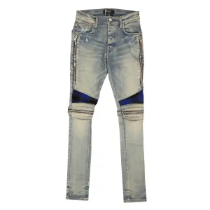 Lehm-Indigo-Blau Baumwoll-Karo MX2 Jeans