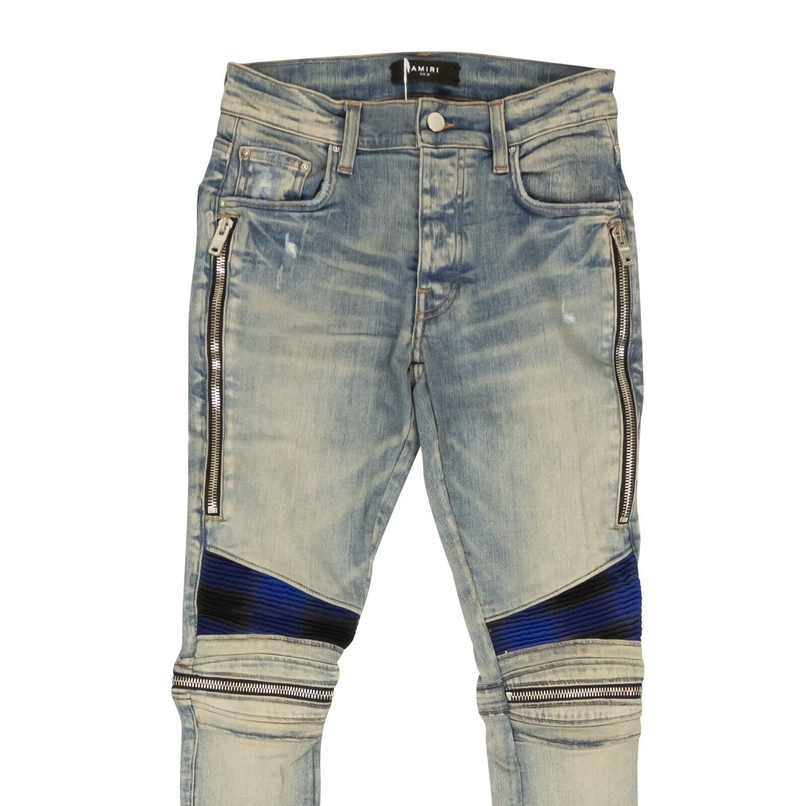Lehm-Indigo-Blau Baumwoll-Karo MX2 Jeans