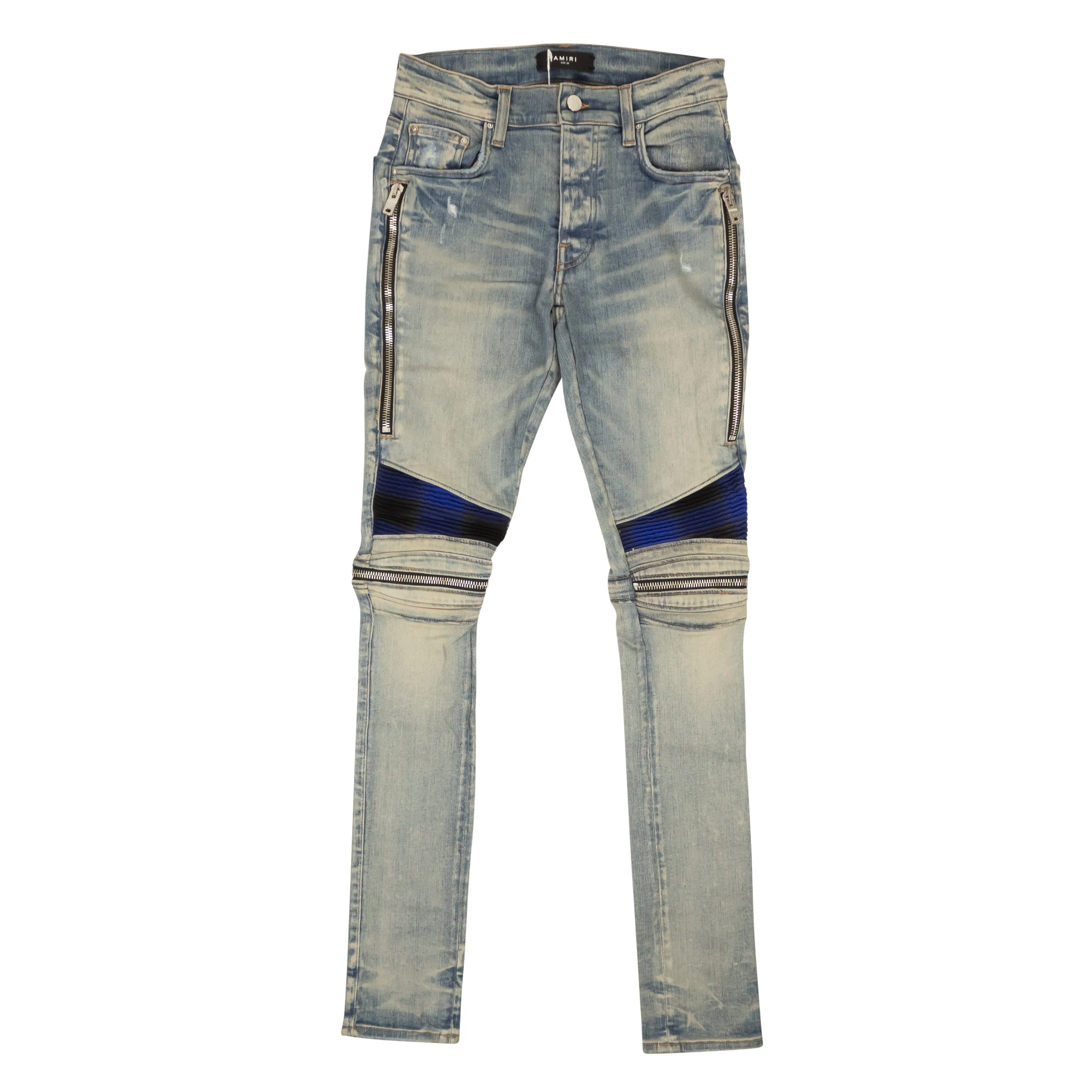 Lehm-Indigo-Blau Baumwoll-Karo MX2 Jeans