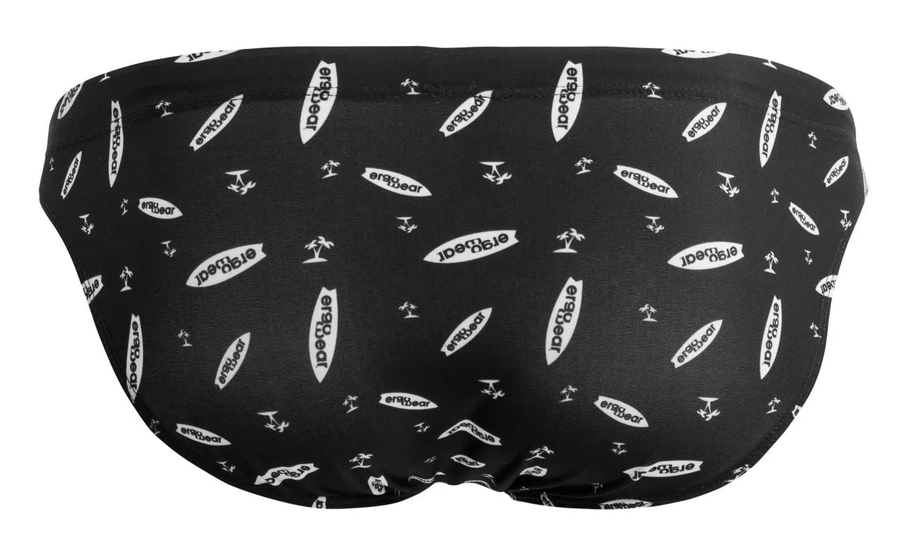 Bekleidung_Ergowear_Herrenunterwäsche ErgoWear EW1766 X4D SW Badehose Farbe Schwarz-Weiß