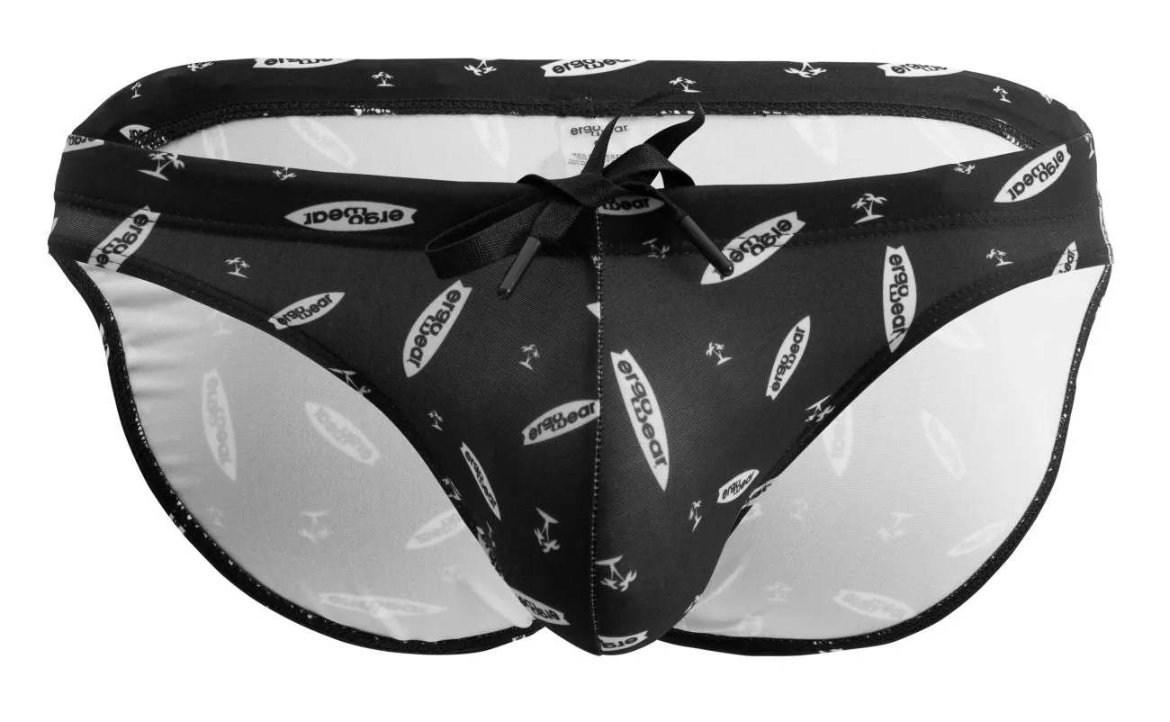 Bekleidung_Ergowear_Herrenunterwäsche ErgoWear EW1766 X4D SW Badehose Farbe Schwarz-Weiß