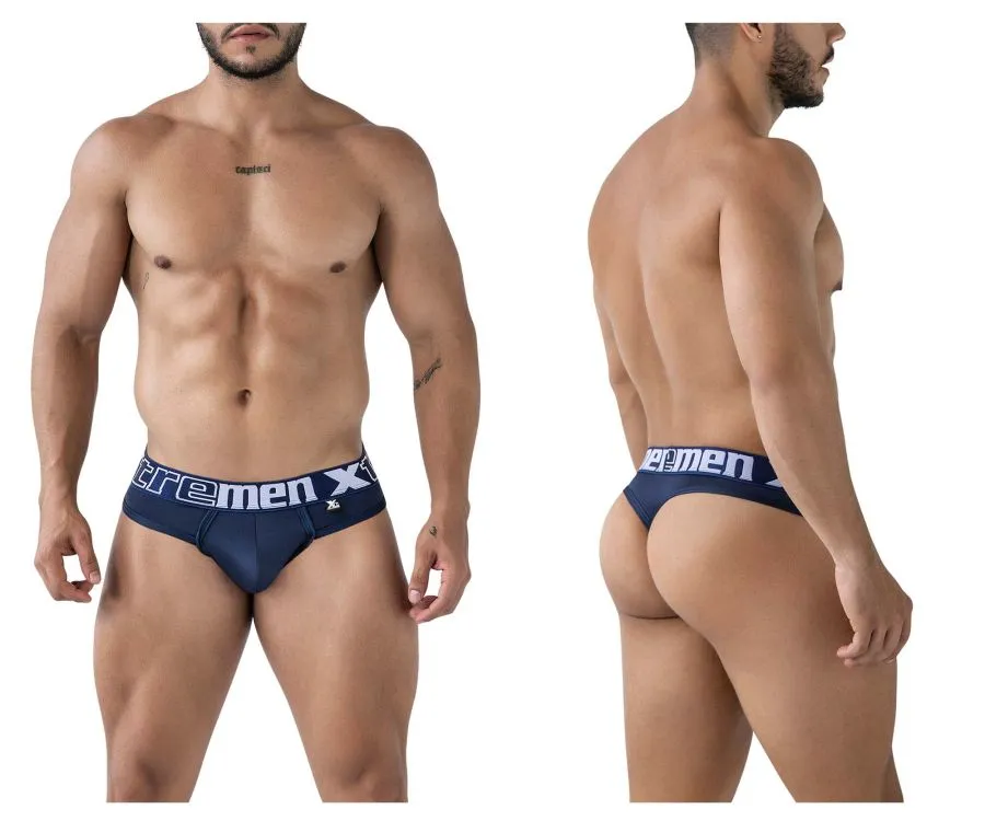 Clothing_Xtremen_Unterwäsche Xtremen 91208B Mikrofaser-Tangas Farbe Marine