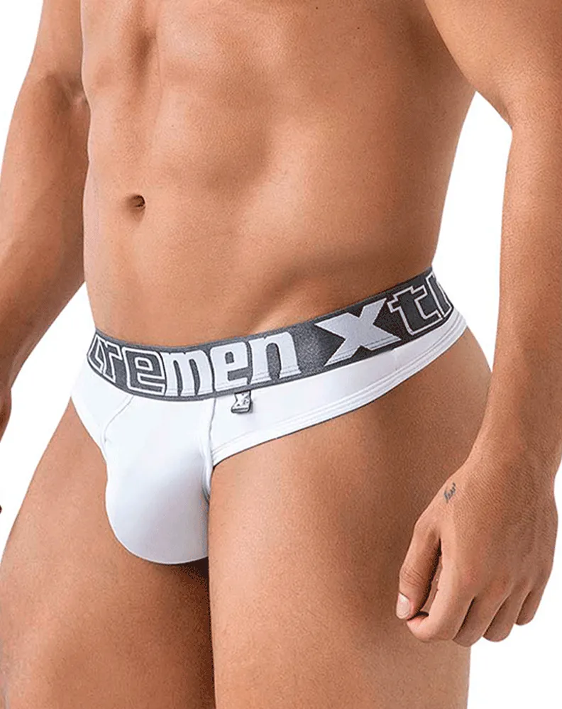 Clothing_Xtremen_Unterwäsche Xtremen 91208b Mikrofaser-Tangas Weiß
