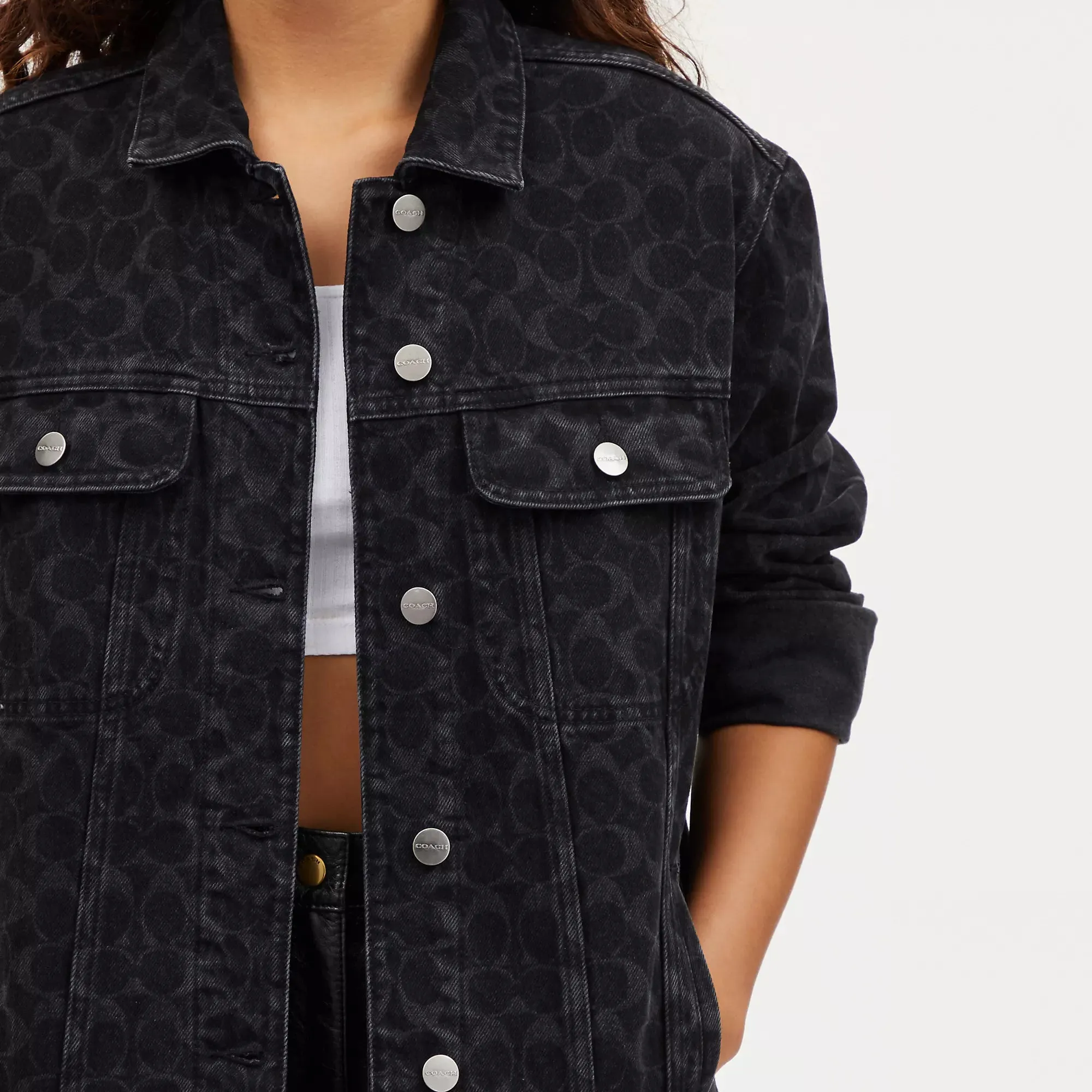Coach Outlet Signature Denim Jacke