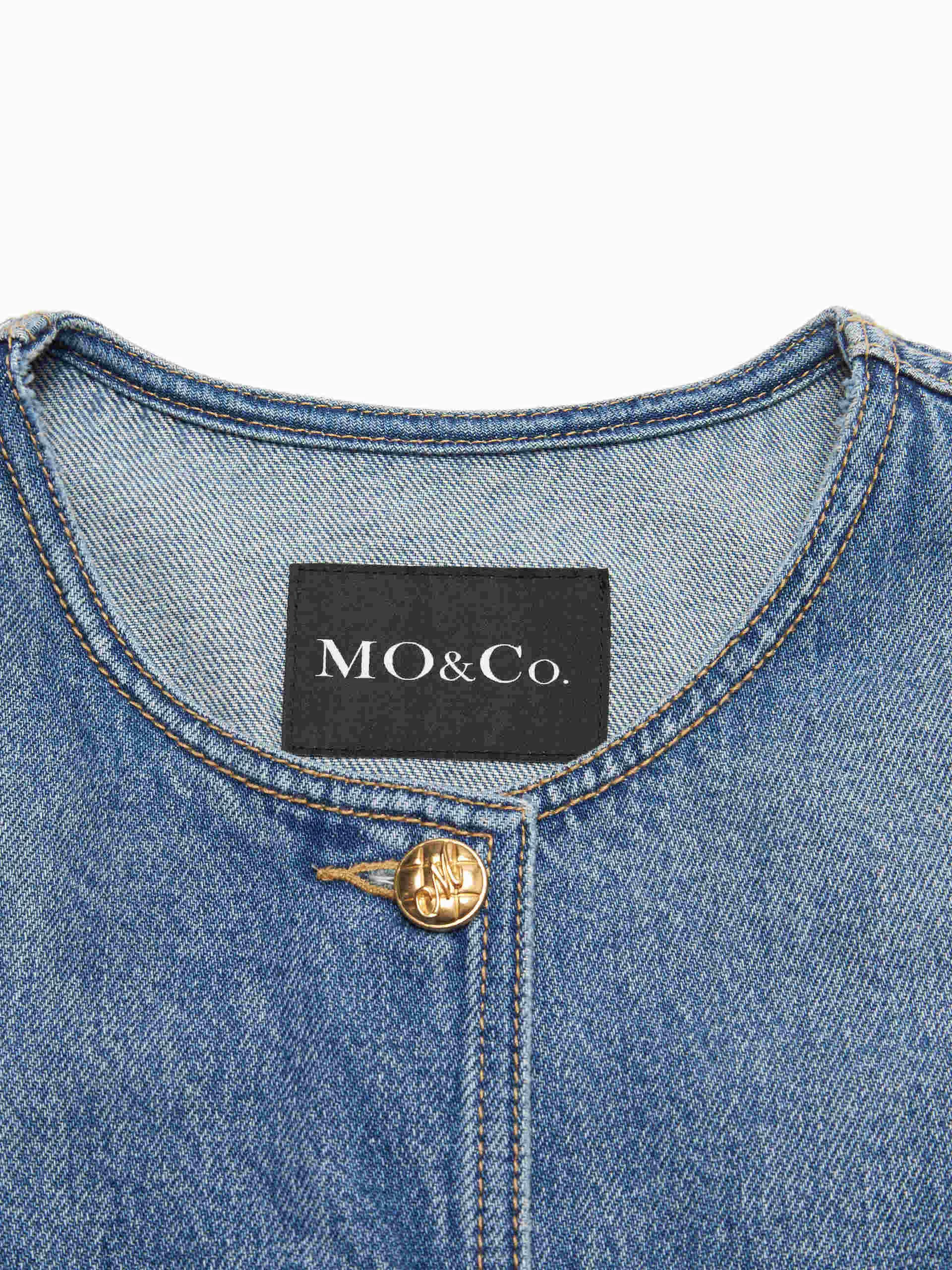 Kragenlose Denimjacke