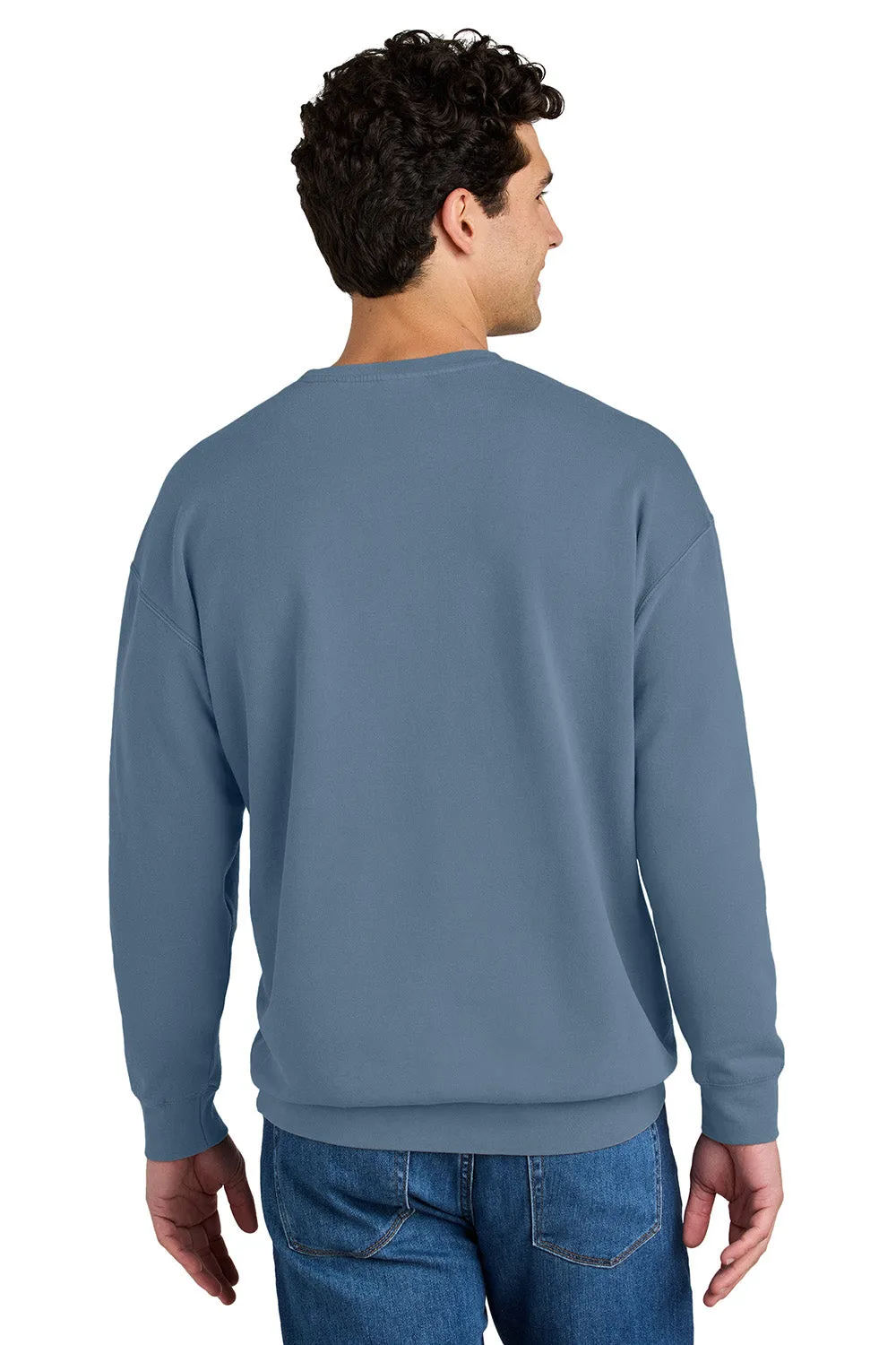 Comfort Colors Herren Fleece Pullover mit Rundhalsausschnitt - eingefärbt in Blue Jean