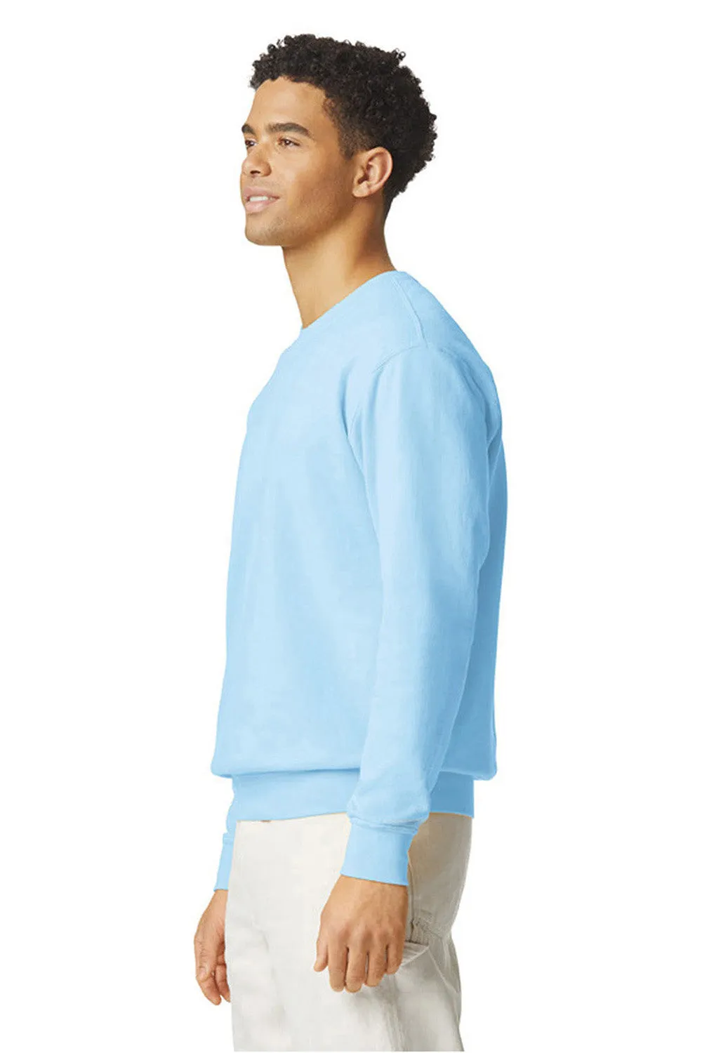 Comfort Colors Herren Fleece Pullover mit Färbung im Kleidungsstück - Hortensienblau