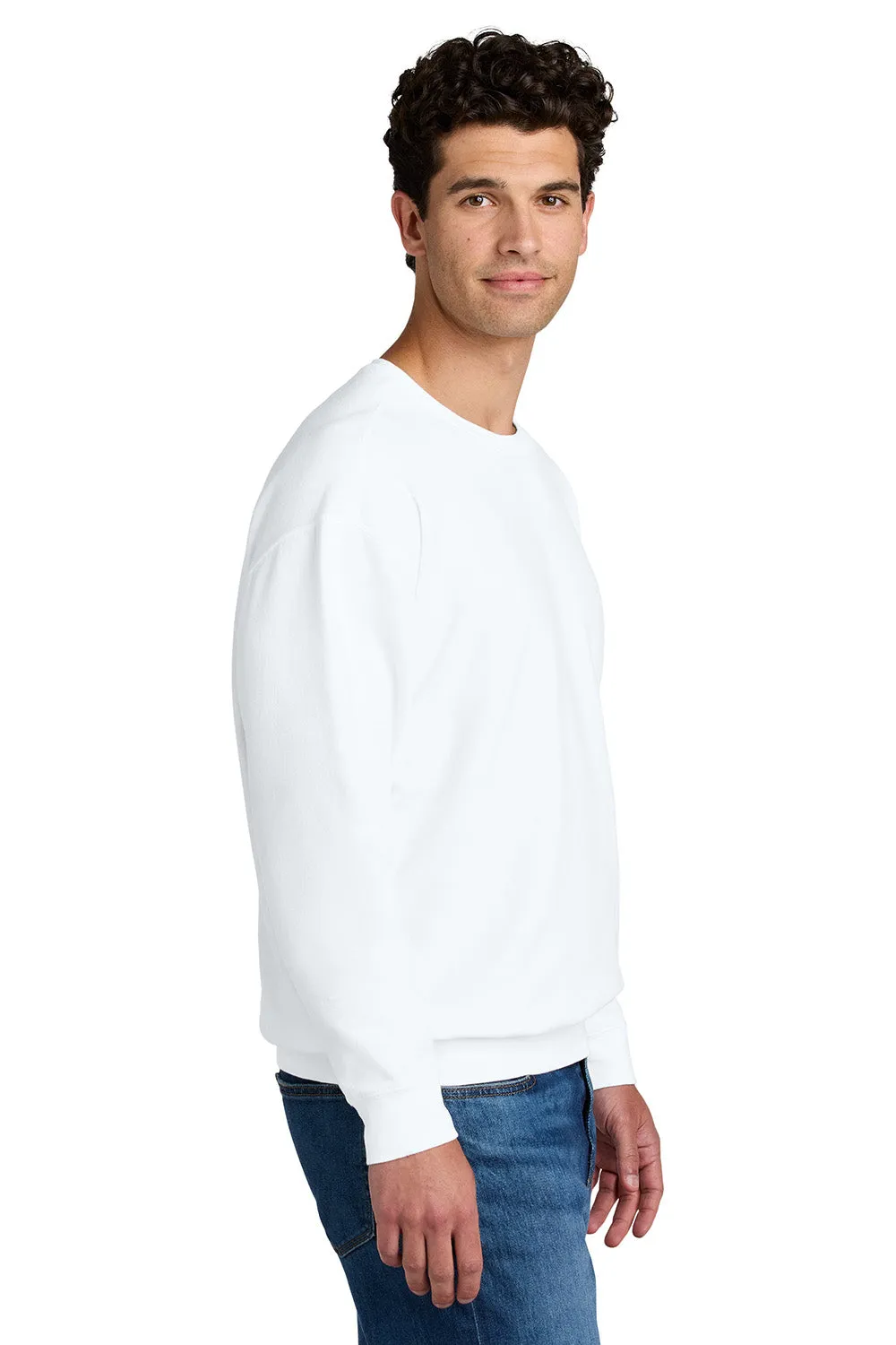 Comfort Colors Herren Fleece Pullover mit Rundhalsausschnitt - Weiß