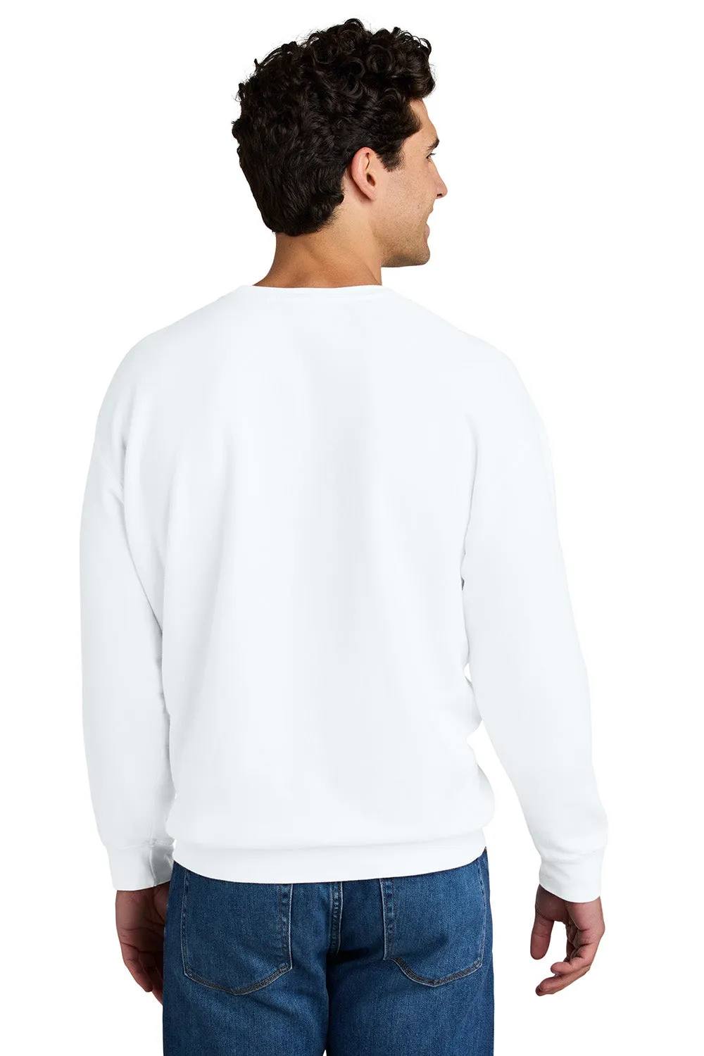 Comfort Colors Herren Fleece Pullover mit Rundhalsausschnitt - Weiß
