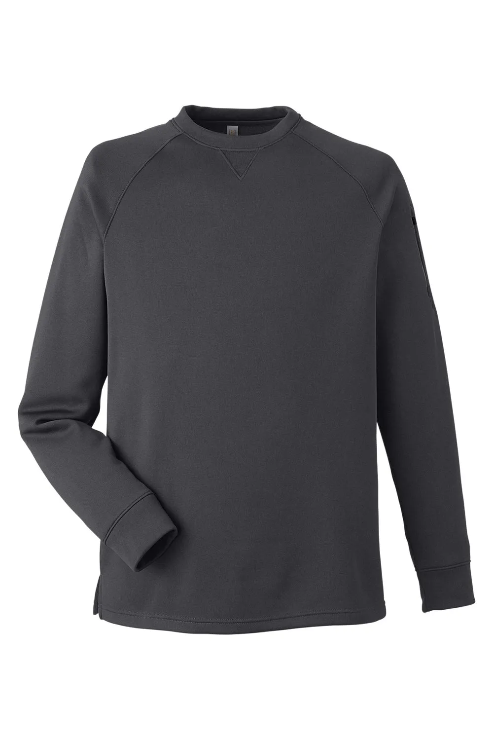 Core 365 Herren Fusion ChromaSoft Anti-Static Fleece Crewneck Sweatshirt mit Tasche - Kohlegrau - Auslaufmodell