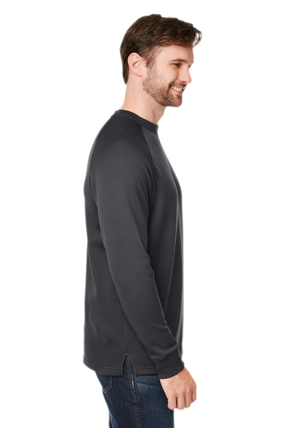 Core 365 Herren Fusion ChromaSoft Anti-Static Fleece Crewneck Sweatshirt mit Tasche - Kohlegrau - Auslaufmodell