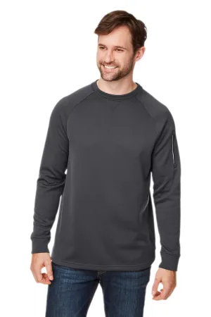Core 365 Herren Fusion ChromaSoft Anti-Static Fleece Crewneck Sweatshirt mit Tasche - Kohlegrau - Auslaufmodell