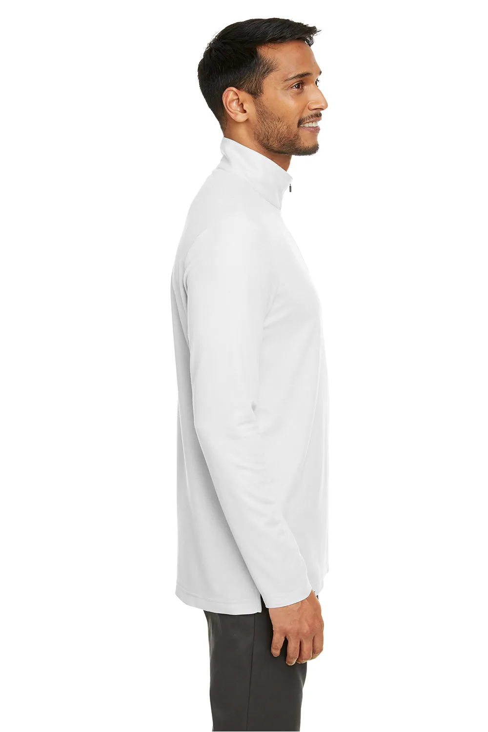 Core 365 Herren Fusion ChromaSoft Performance Feuchtigkeitstransportierendes Piqué 1/4-Zip Sweatshirt - Weiß