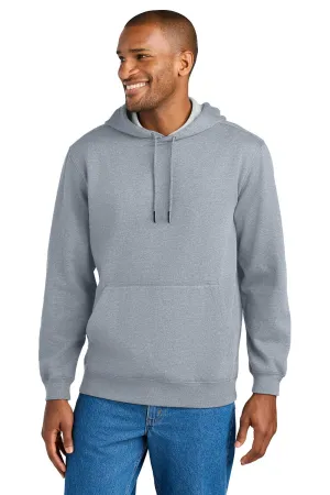 CornerStone Mens Tough Fleece Hooded Sweatshirt Hoodie w/ Pouch Pocket - Heather Grey