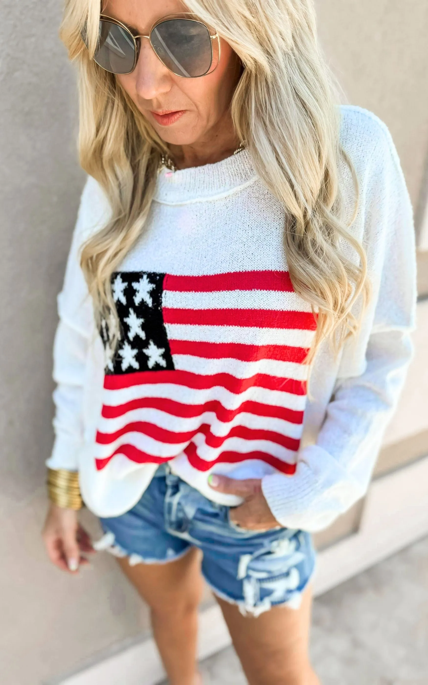 Gemütlicher Strickpullover in den USA - Endgültiger Verkauf