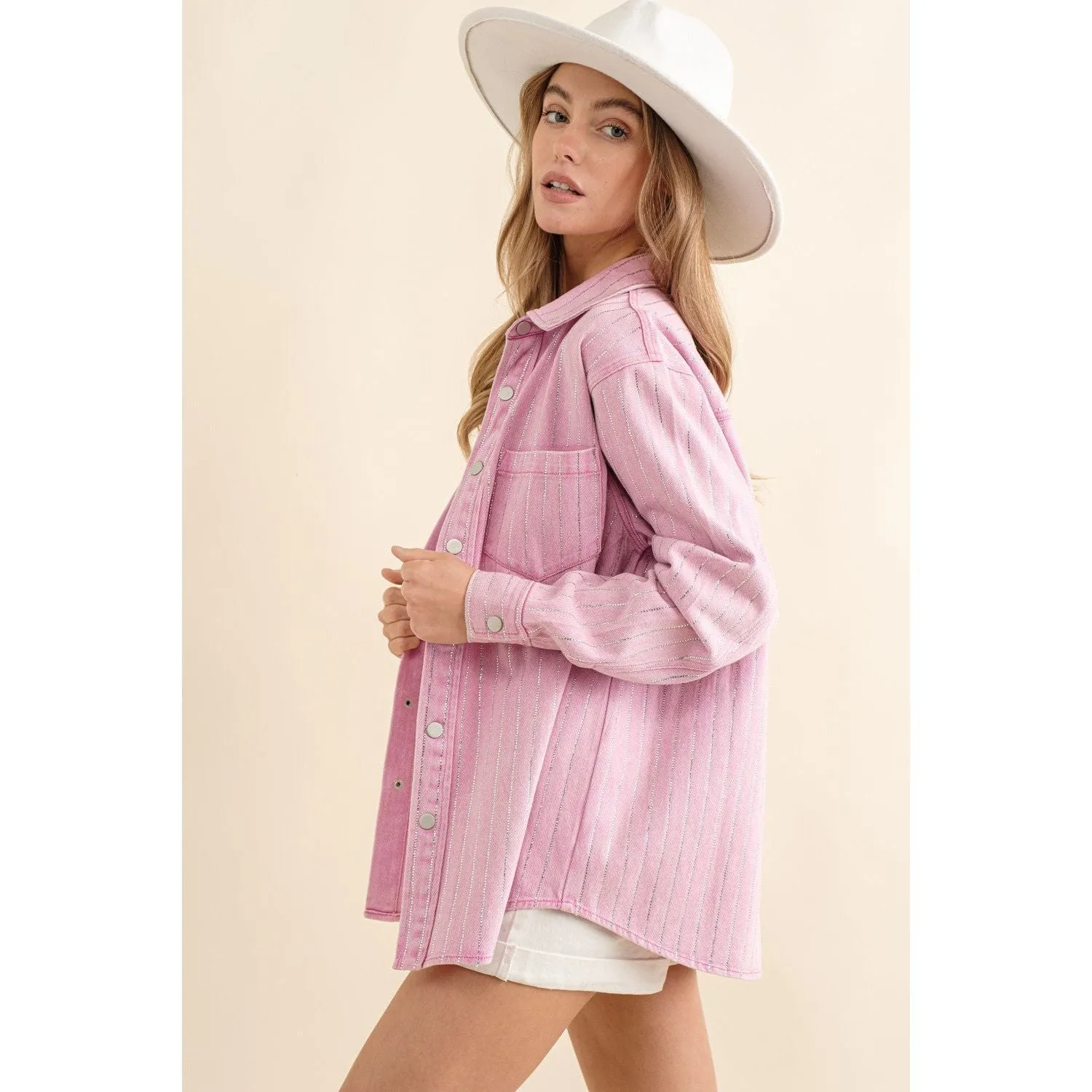 Cristal Stone Denim Jacke