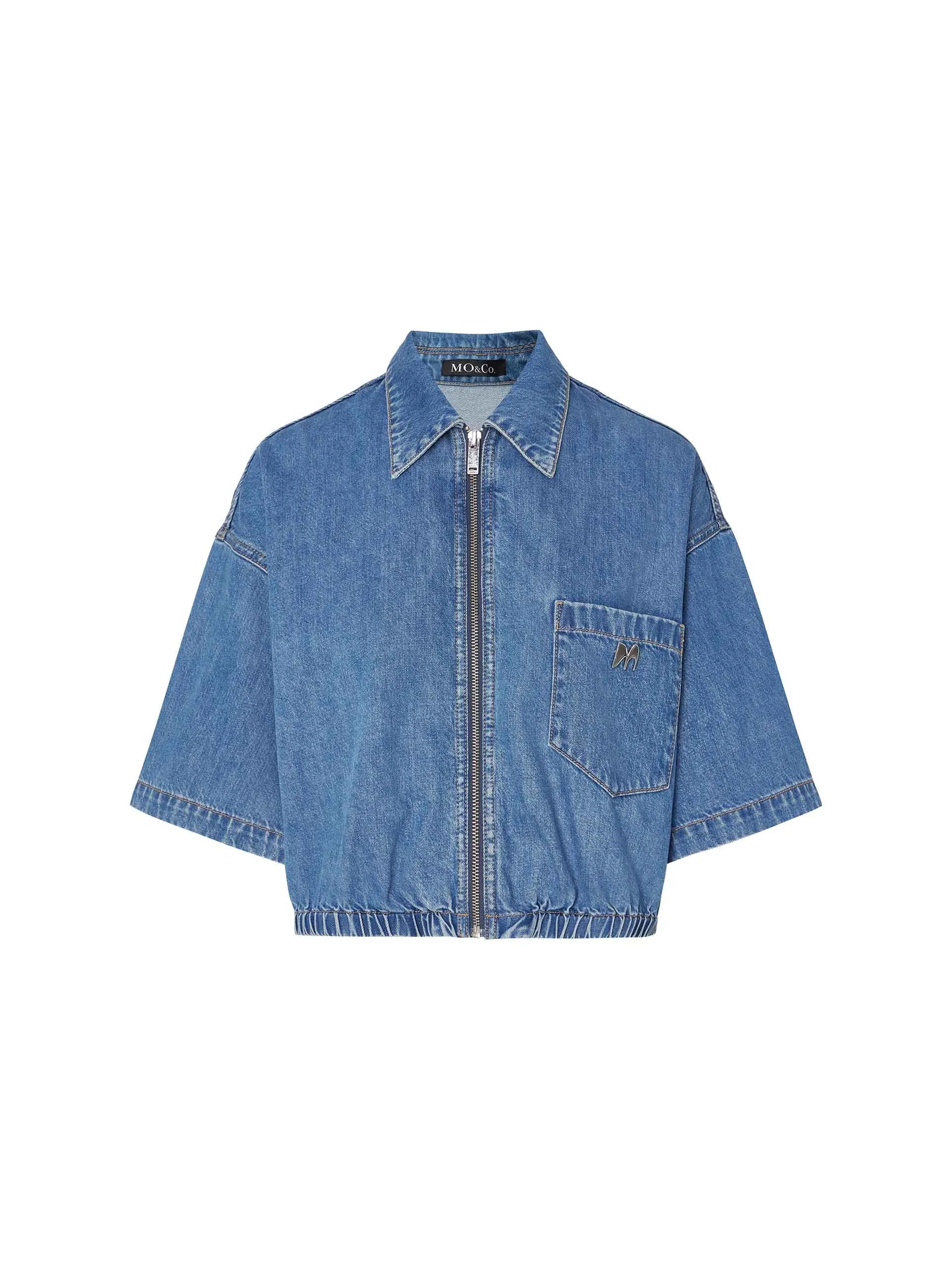 Gekürzte Denimjacke