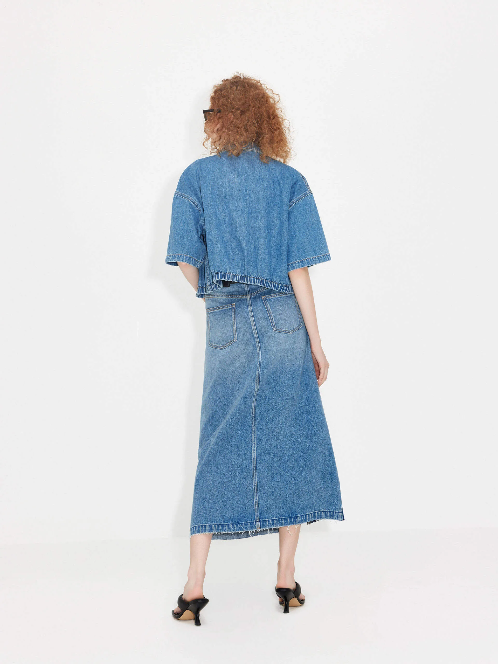 Gekürzte Denimjacke