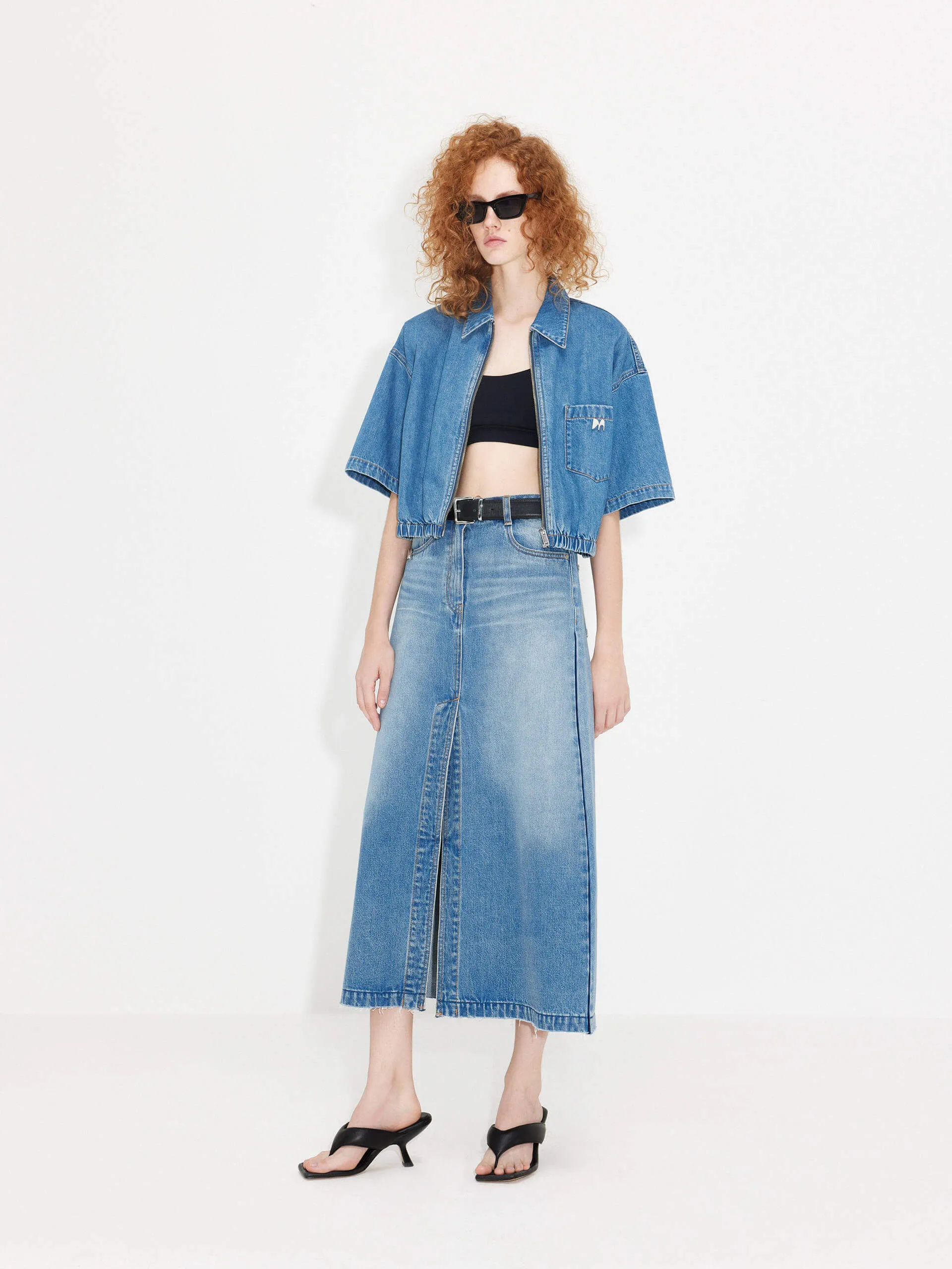 Gekürzte Denimjacke
