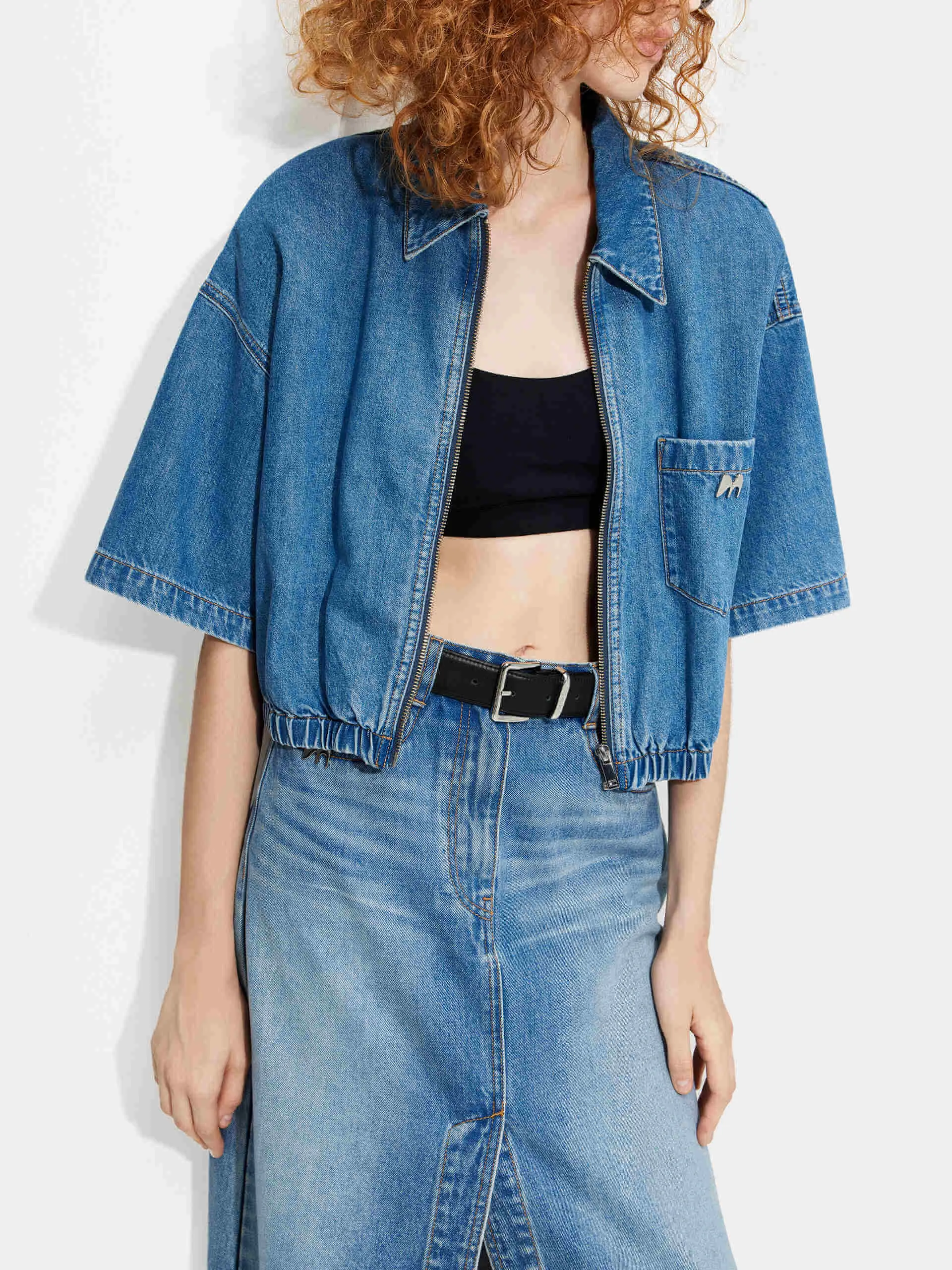 Gekürzte Denimjacke