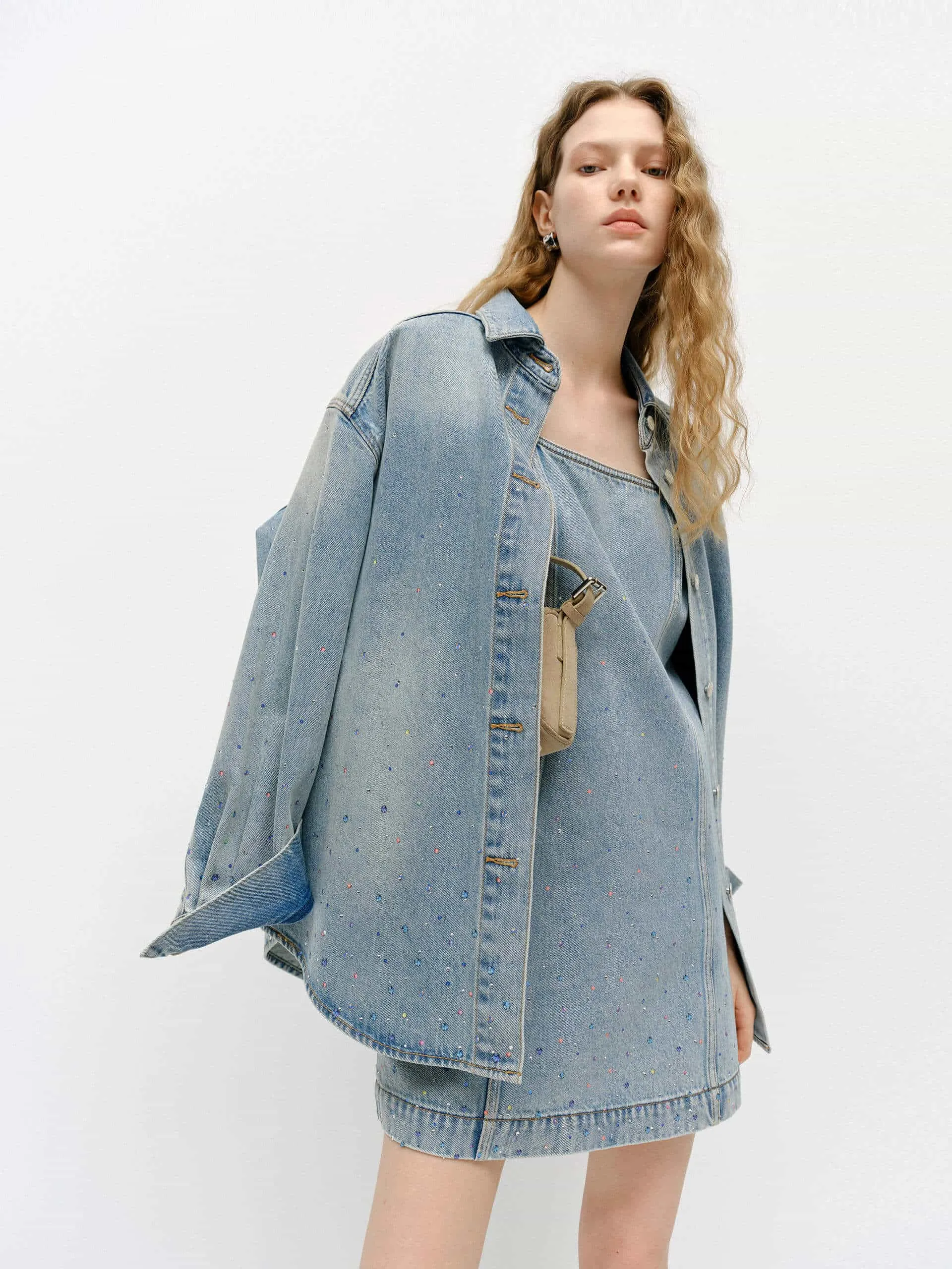 Kristall-Detail Baumwolljacke