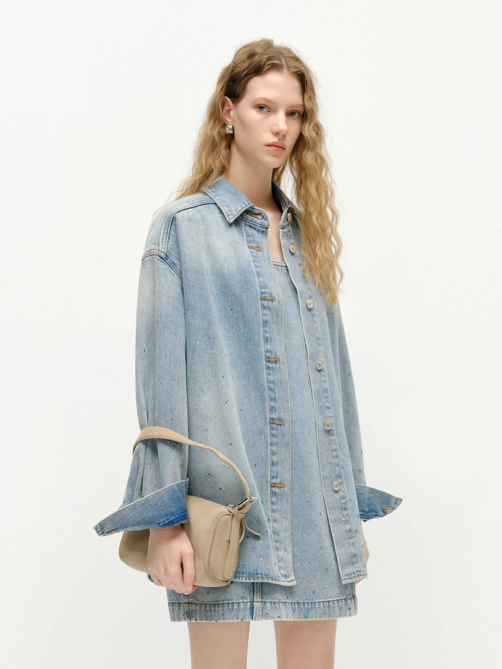 Kristall-Detail Baumwolljacke