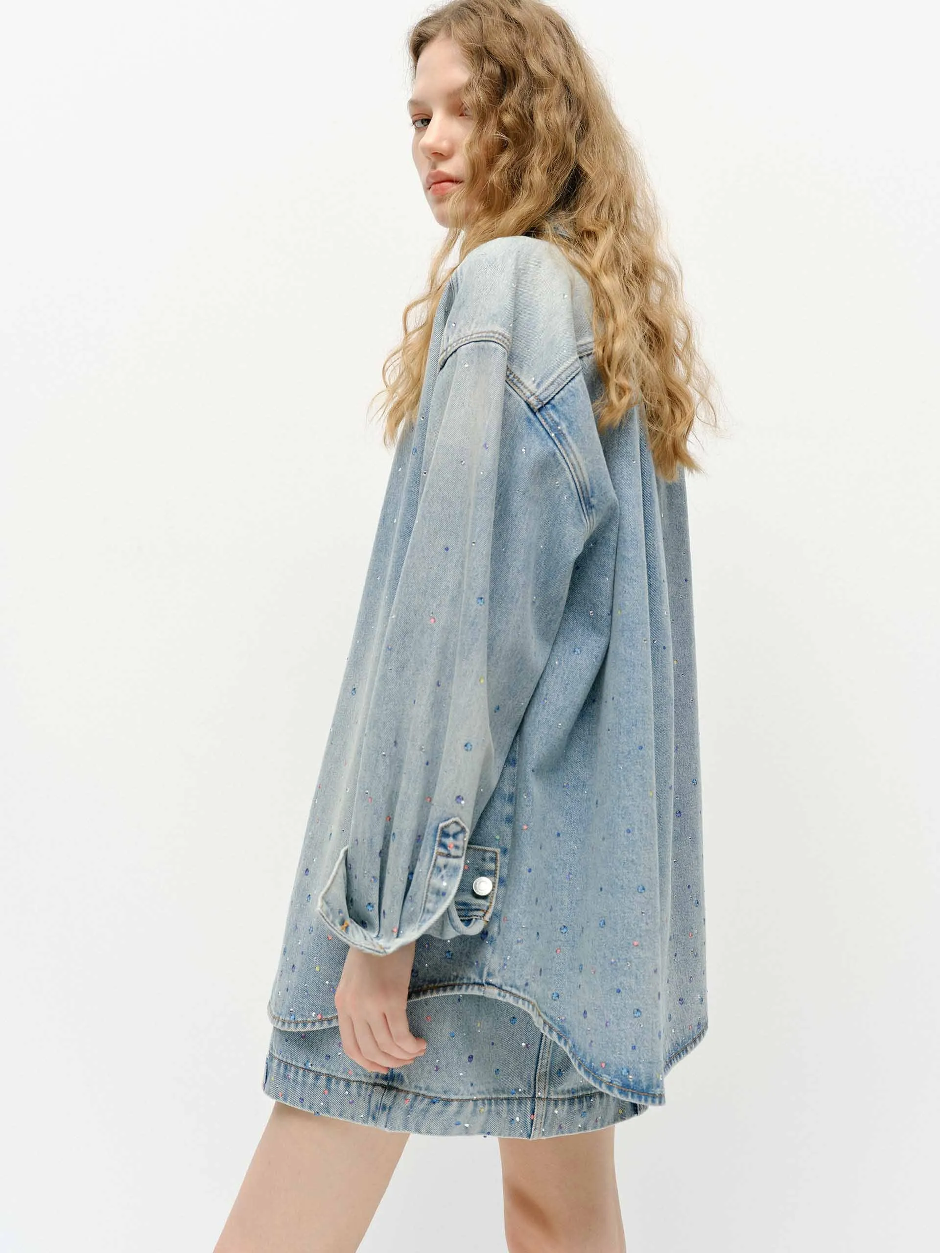Kristall-Detail Baumwolljacke