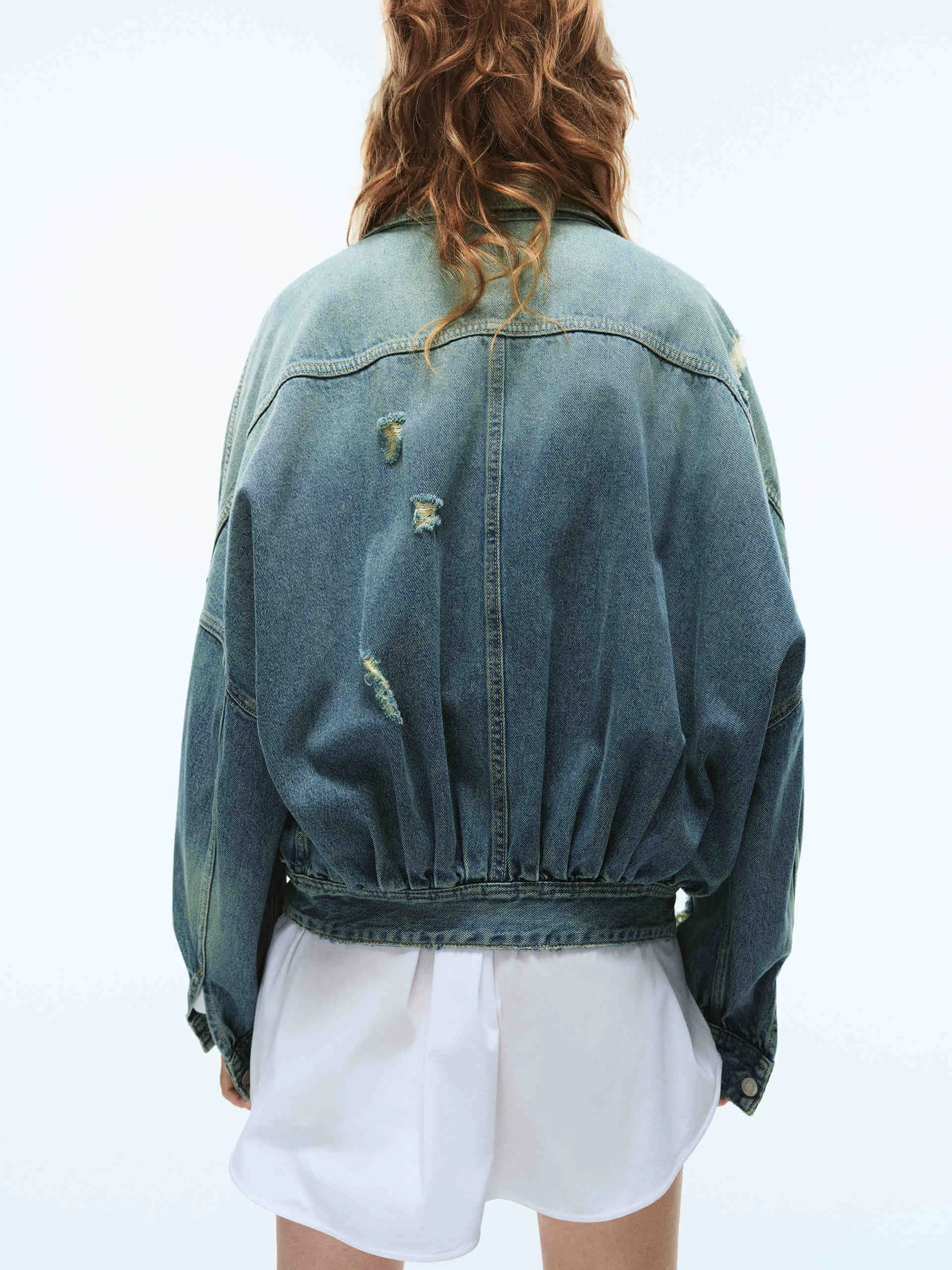Crystal Detail Denim Jacke