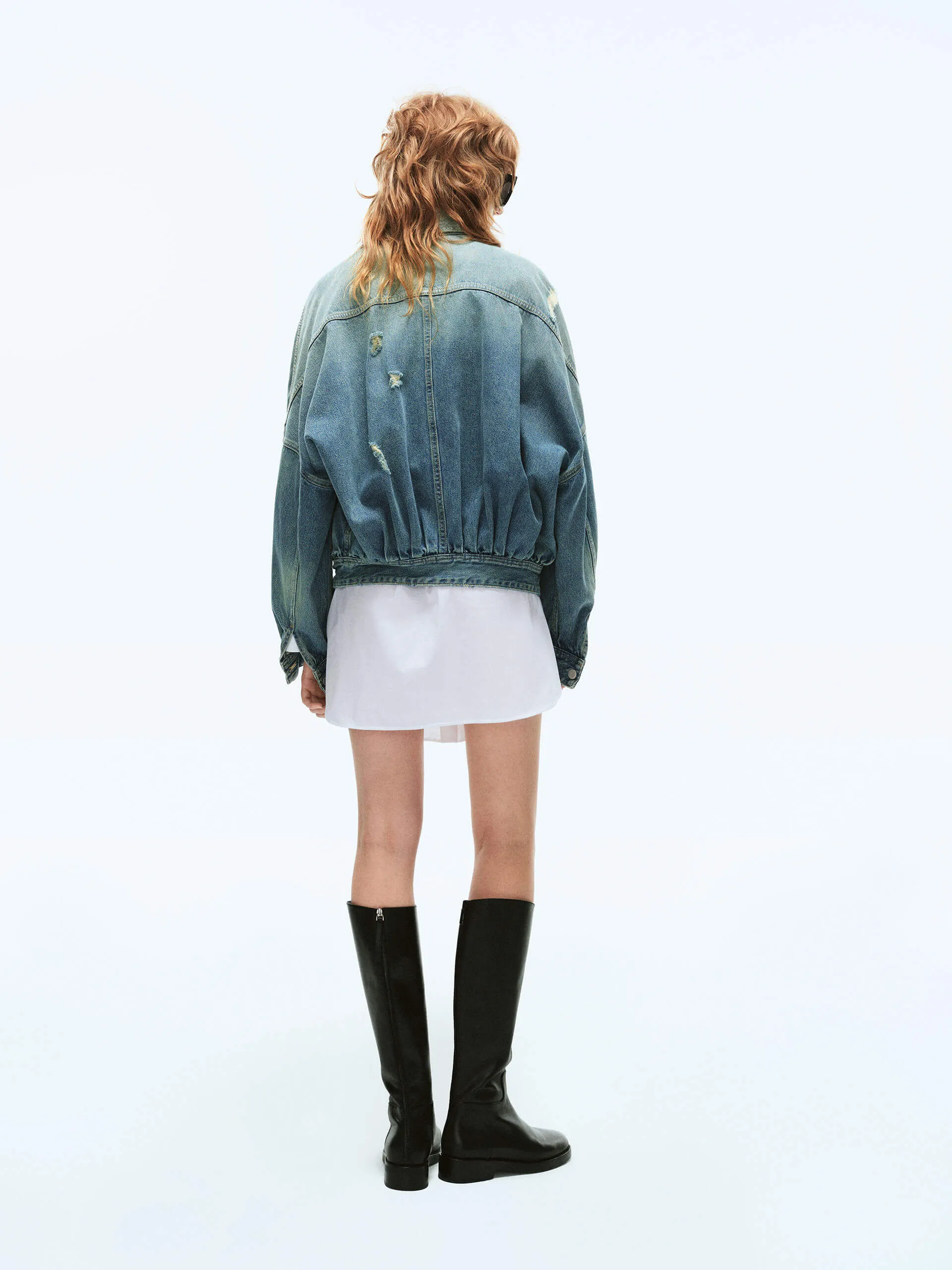 Crystal Detail Denim Jacke