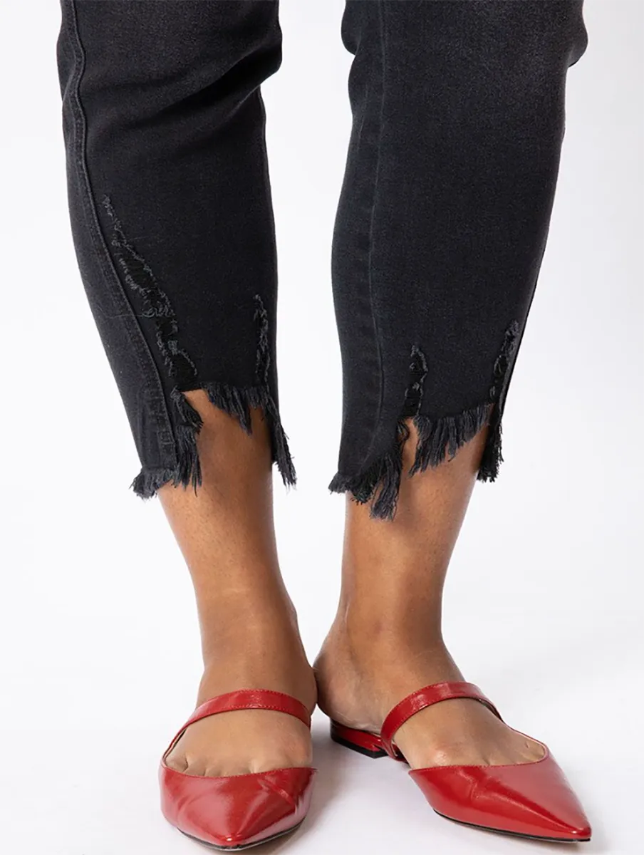 Curvy Zoey Mid Rise Saumdetail Dunkle Skinny Von KanCan