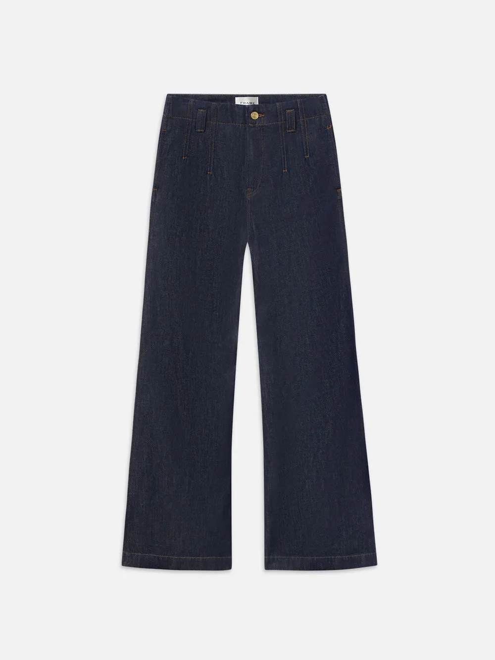 Weit geschnittene Jeans mit Pfeilnaht -- Ausspülen