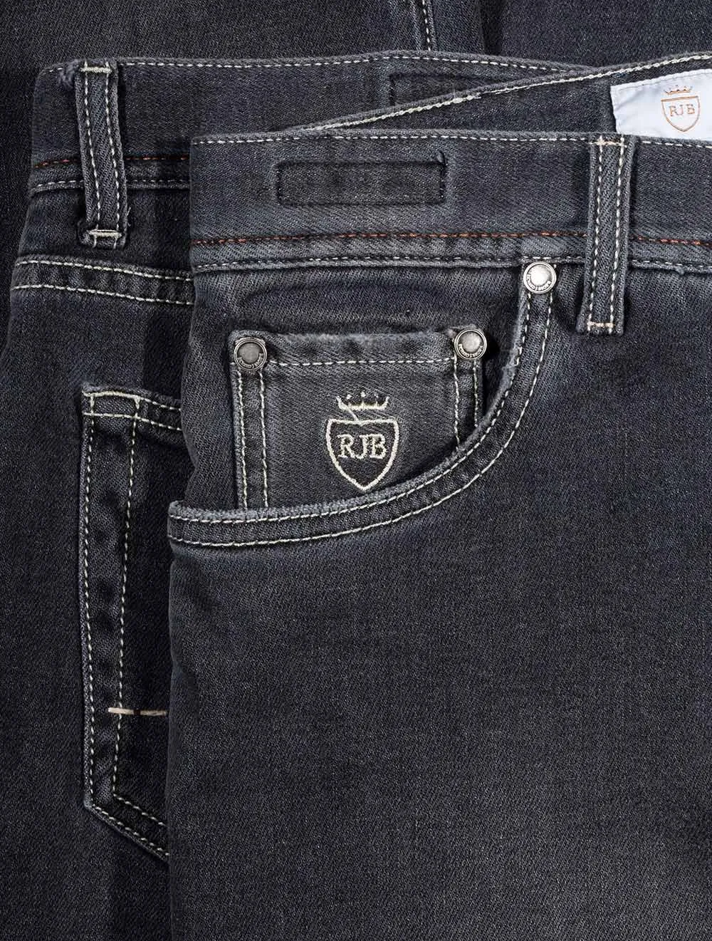 Denim Kaschmir Jeans Grau
