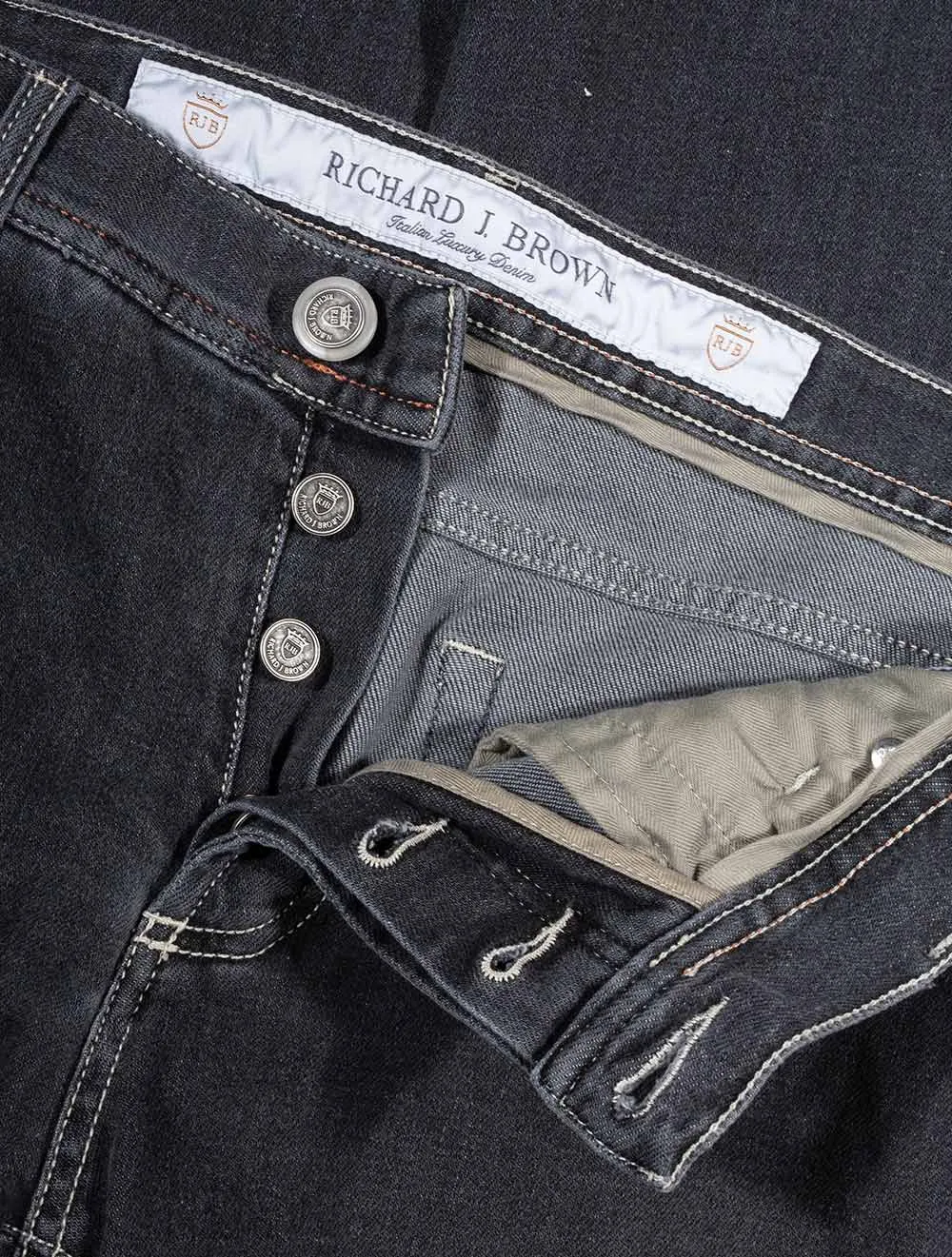 Denim Kaschmir Jeans Grau